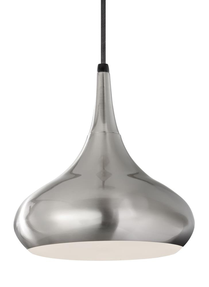 Feiss P1253BS Beso Glass Pendant Lighting, Satin Nickel, 1-Light (10"W x 10"H) 100watts