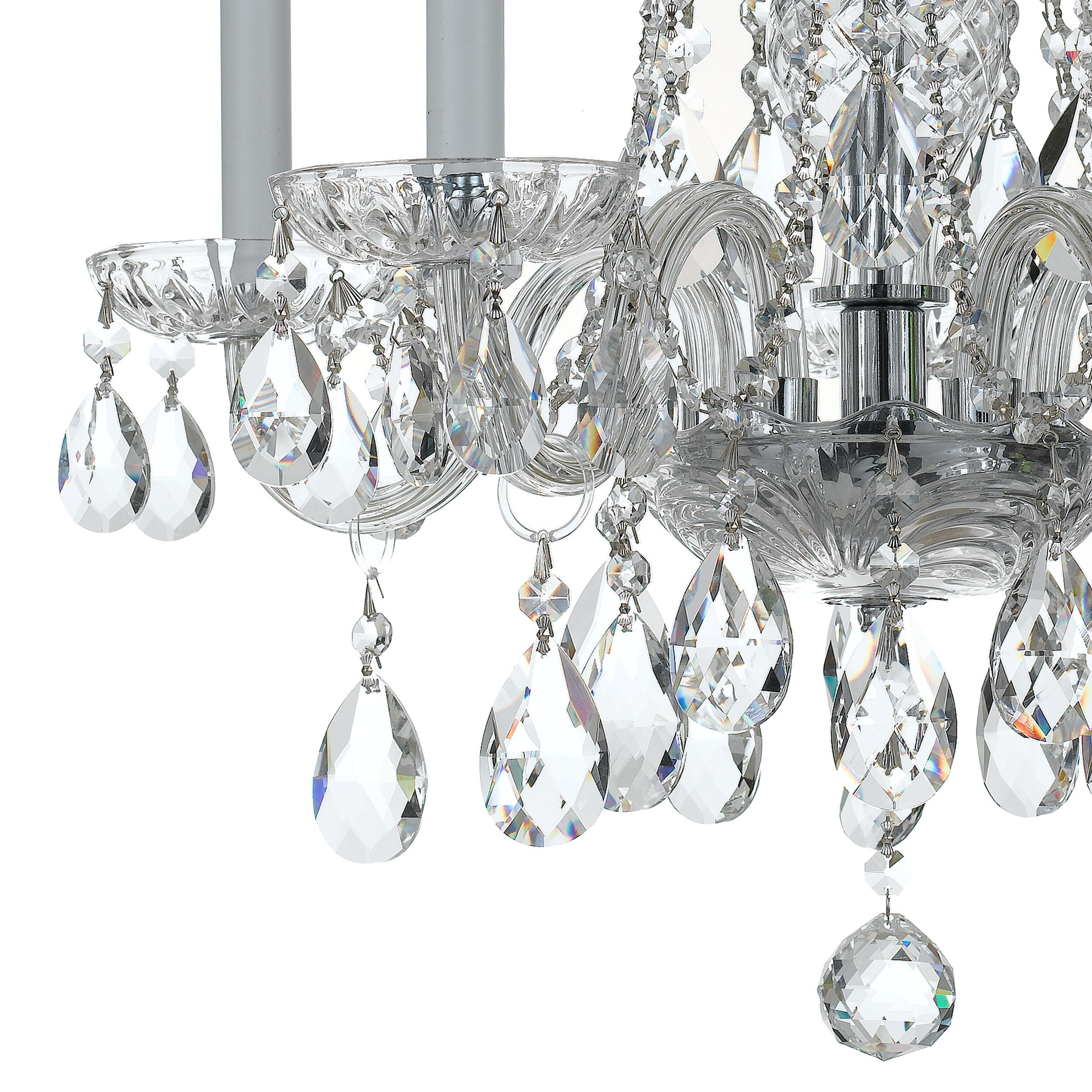 Crystorama Lighting - Five Light Mini Chandelier - Mini Chandelier - Crystal -