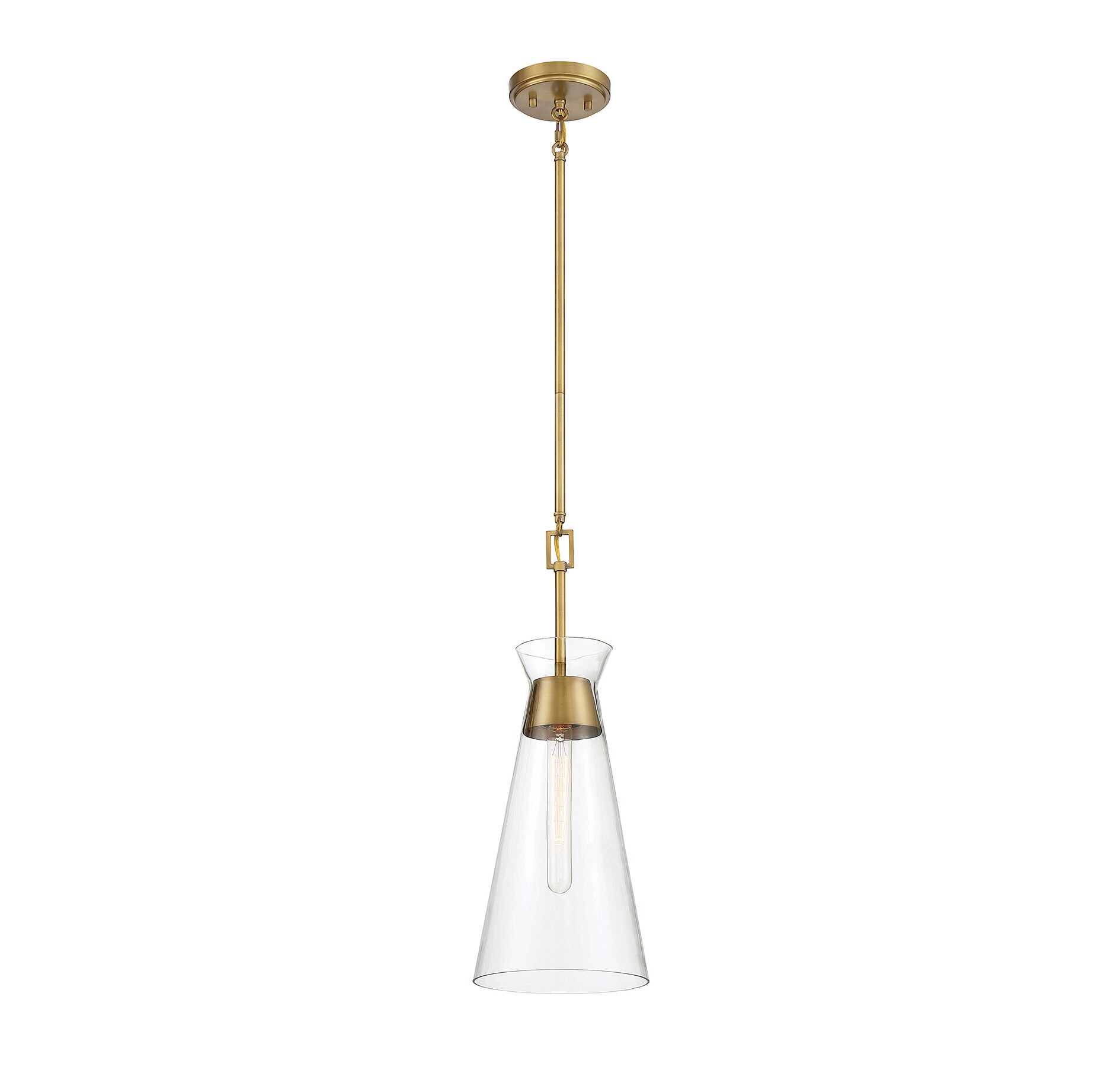 Savoy House Lakewood 1 - Light Pendant in  Warm Brass