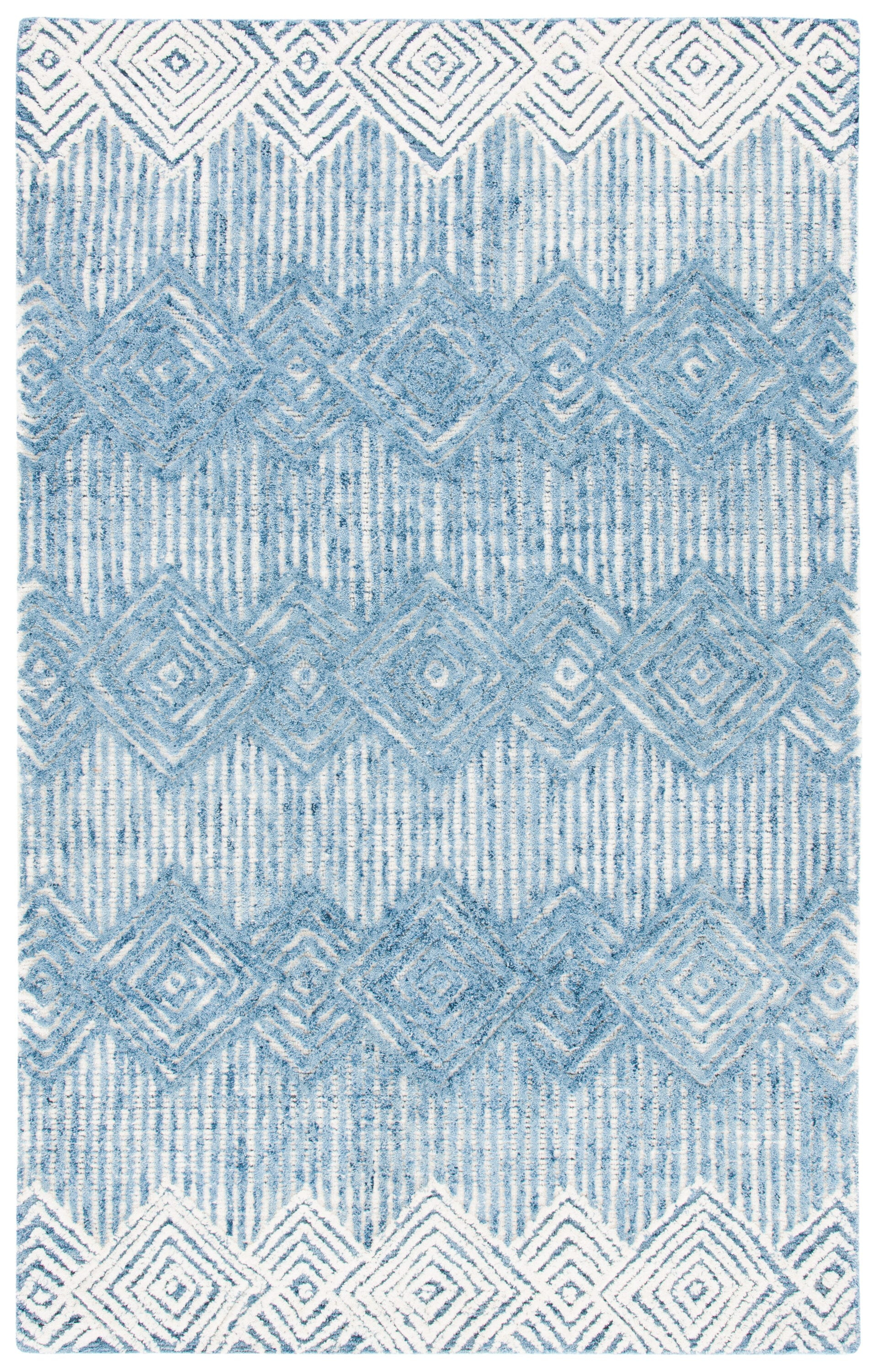 Hand-Tufted Woolen Luxe Accent Rug in Striking Blue - 5' x 8'
