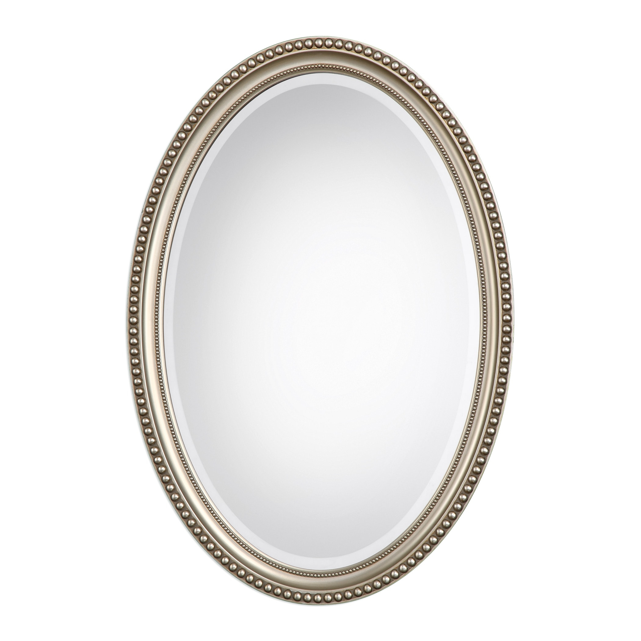 Oval Mirror-32 inches Tall and 22 inches Wide-Silver Finish Bailey Street Home 2607-Bel-5174640