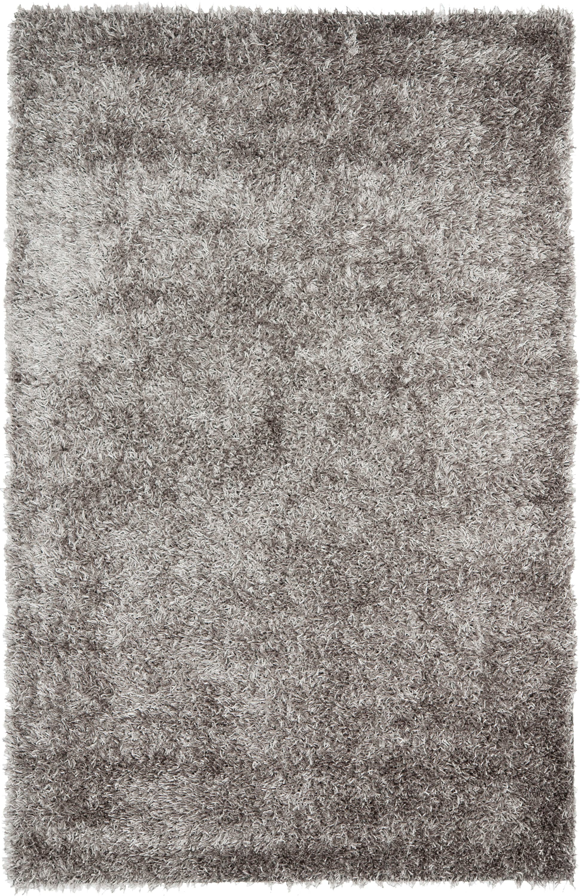 SAFAVIEH New Orleans Darius Solid Polyester Shag Area Rug, Grey, 5' x 8'