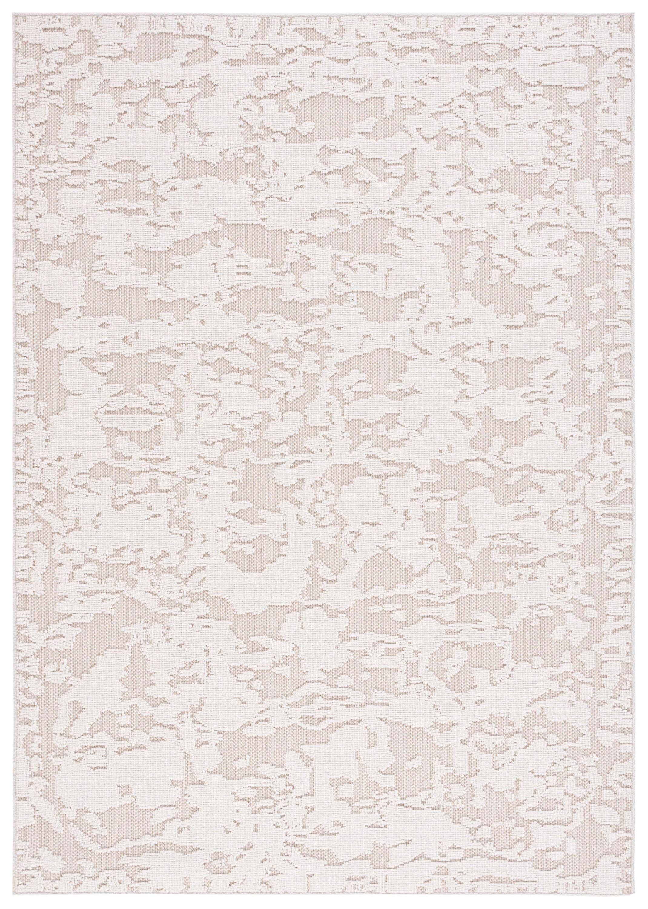 SAFAVIEH Global Herleva Abstract Indoor/Outdoor Area Rug, Beige/Light Beige, 9' x 12'