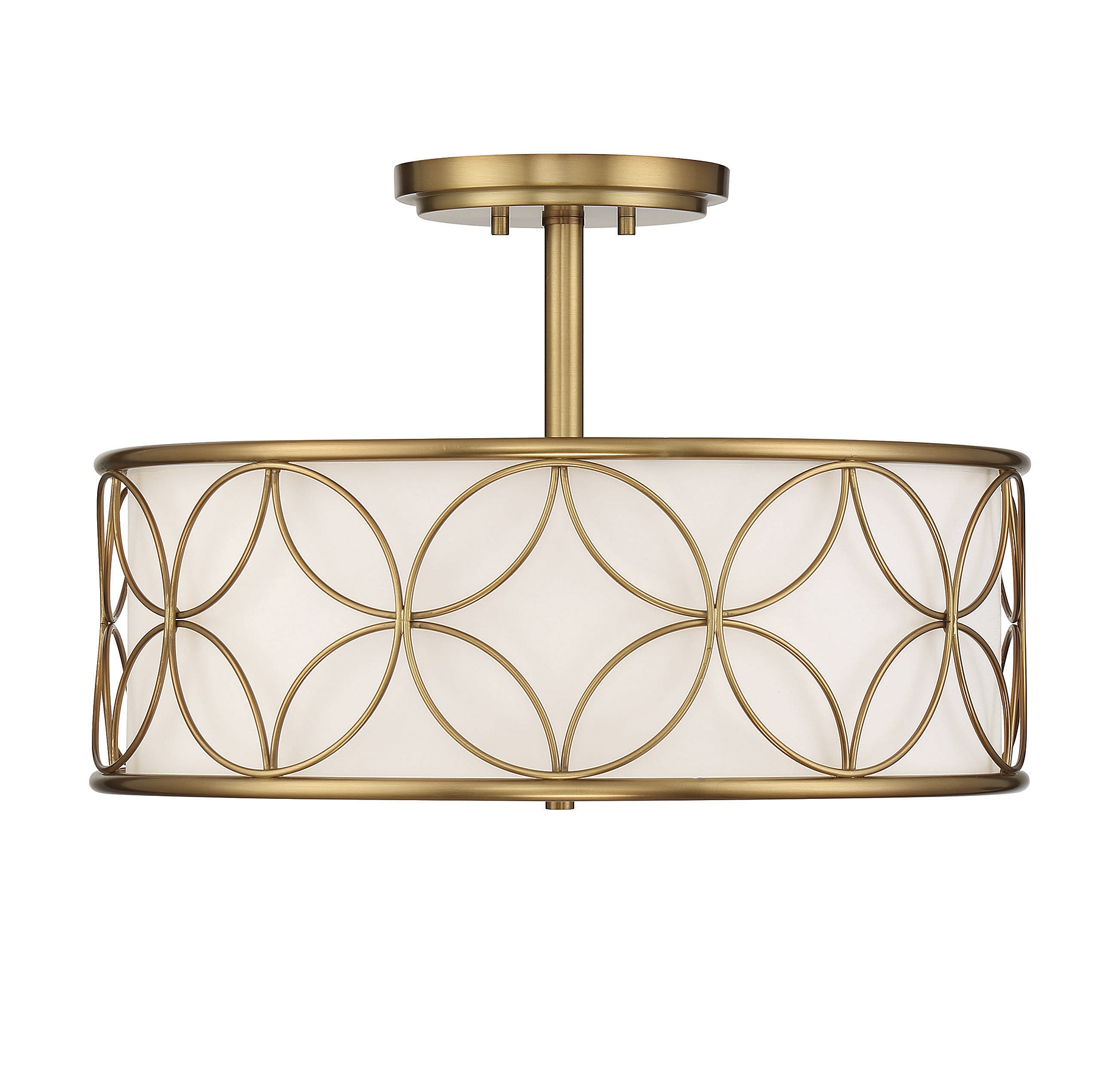 Savoy House Reid 4 - Light Semi-Flush Mount in  Warm Brass