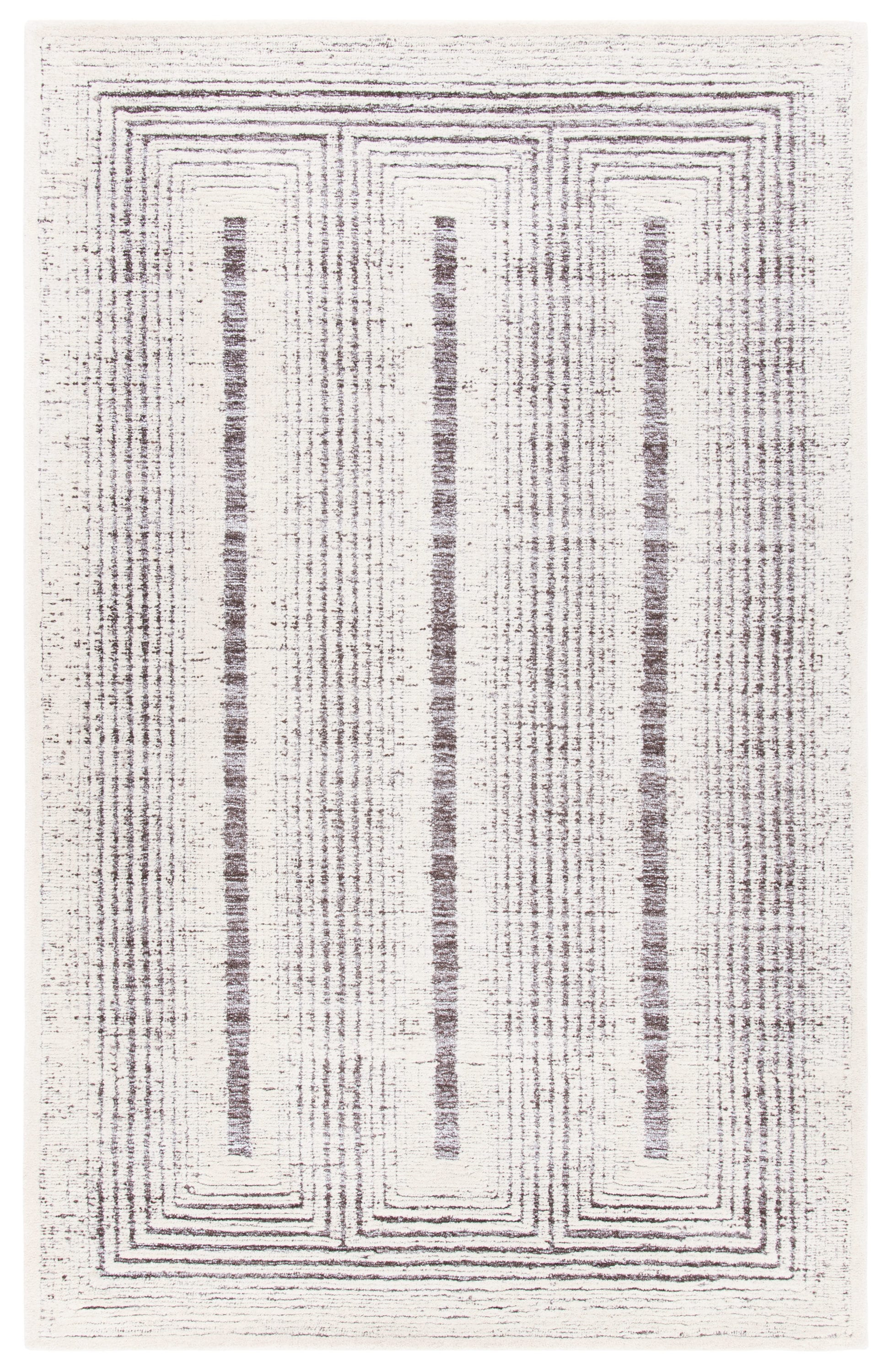 SAFAVIEH Metro Bayon Bordered Area Rug, Grey/Ivory, 4' x 6'