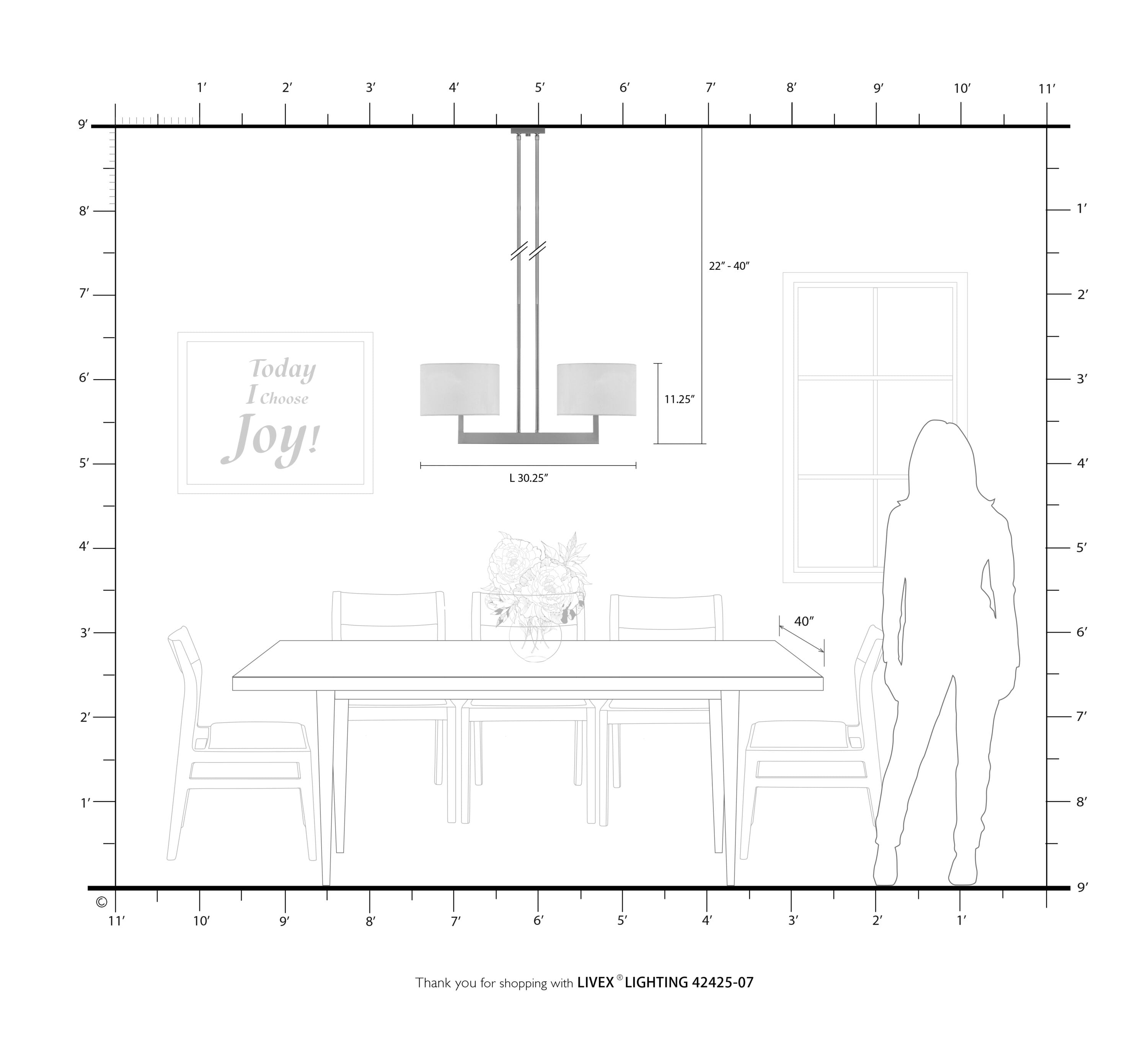2 - Light Drum Chandelier
