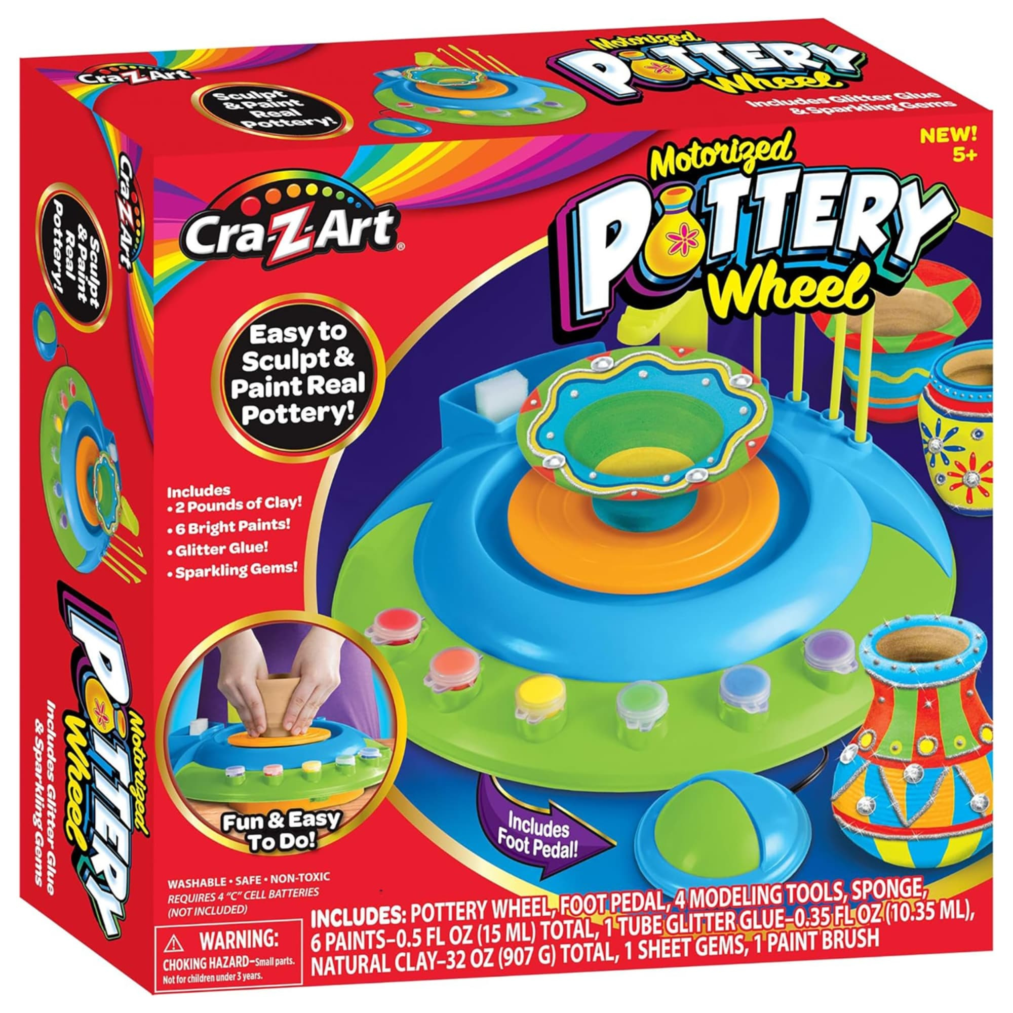 Cra-Z-Art Children’s Motorized Pottery Wheel Activity Set