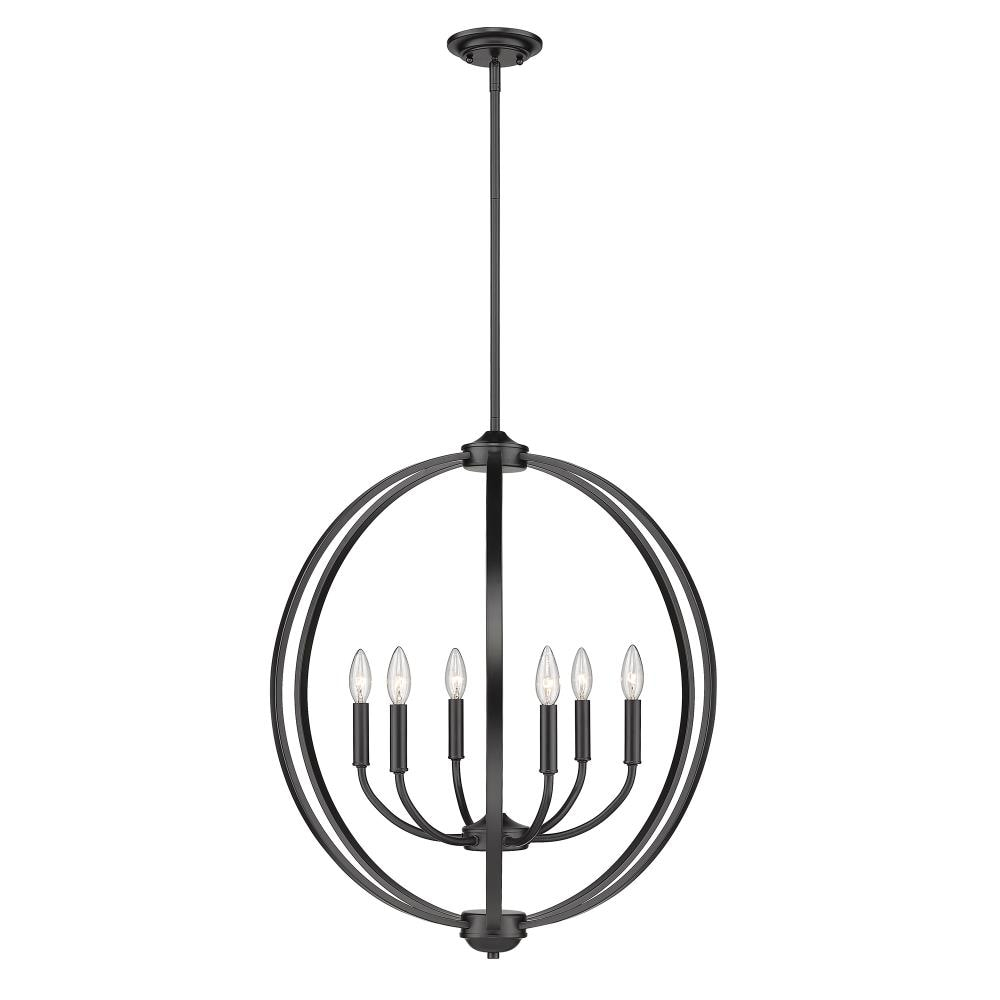 Colson 6 Light Chandelier in Matte Black