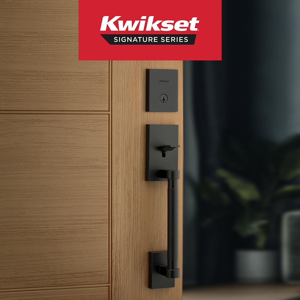 Prava Matte Black Single Cylinder Handleset w/ Prava Handle featuring SmartKey Security