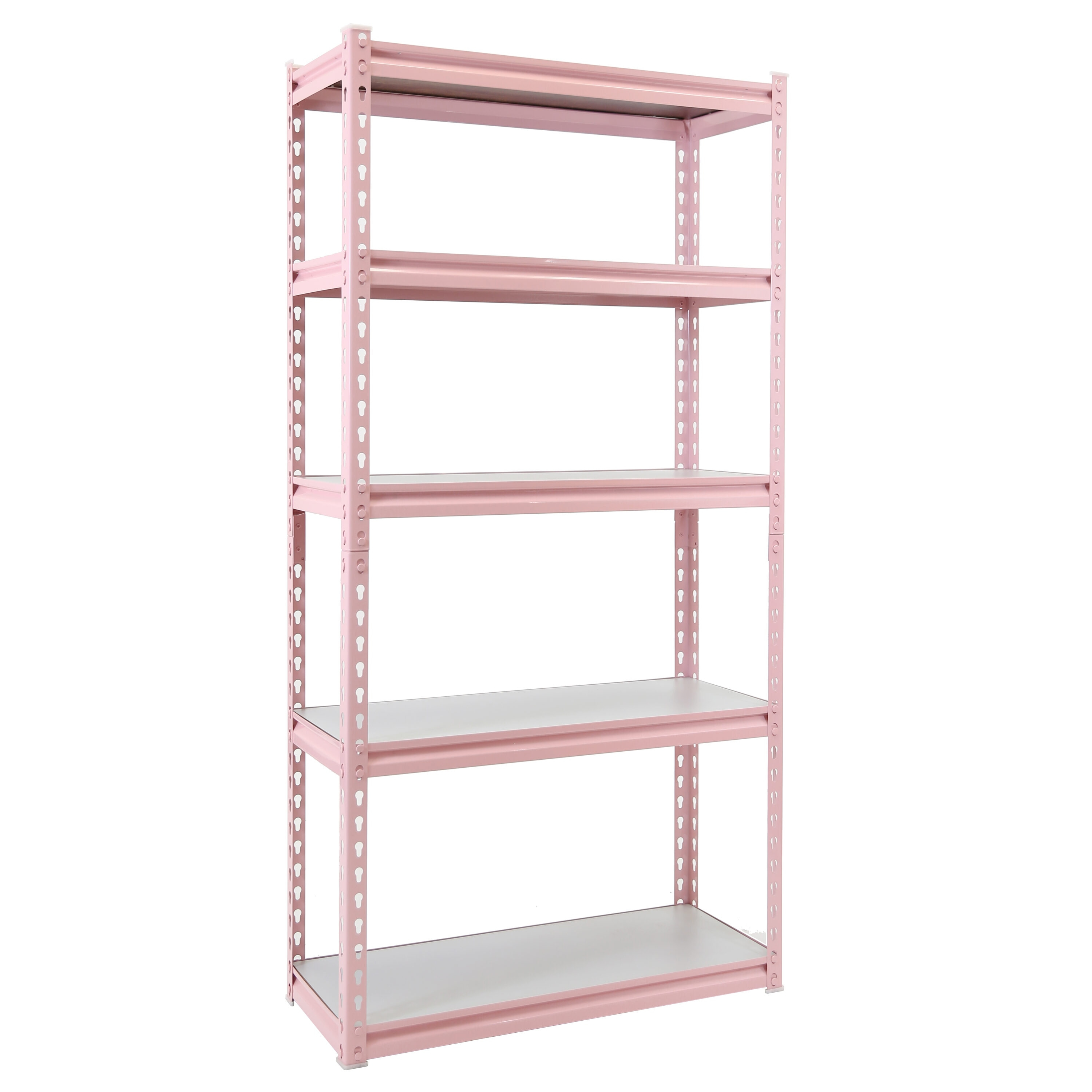 King's Rack Pink 5-Tier Boltless Tier Height Adjustable Steel Frame Garage Storage  Shelving Units (36" W x 18" D x 72")