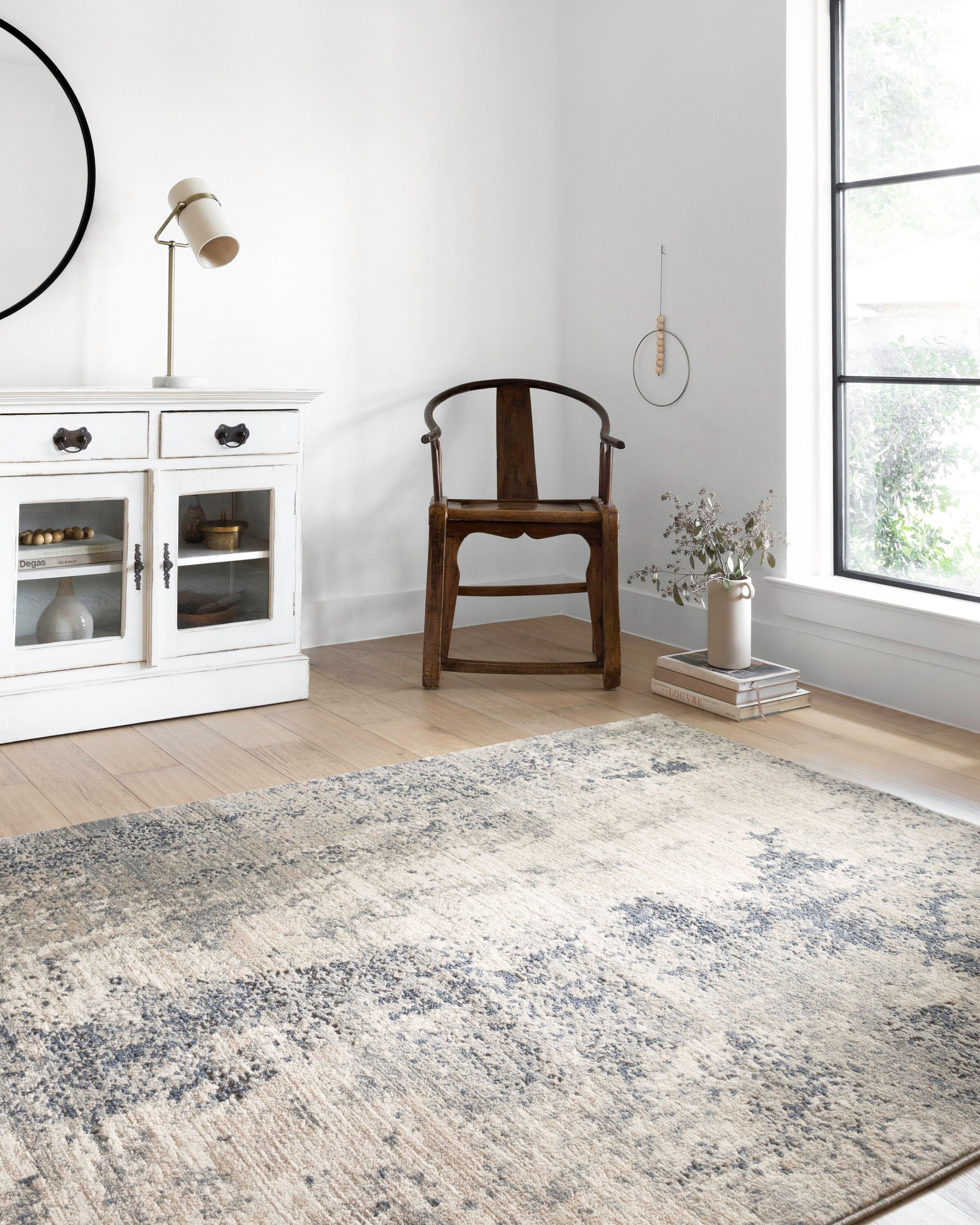 Loloi Teagan Natural / Denim 2'-8" x 4' Accent Rug