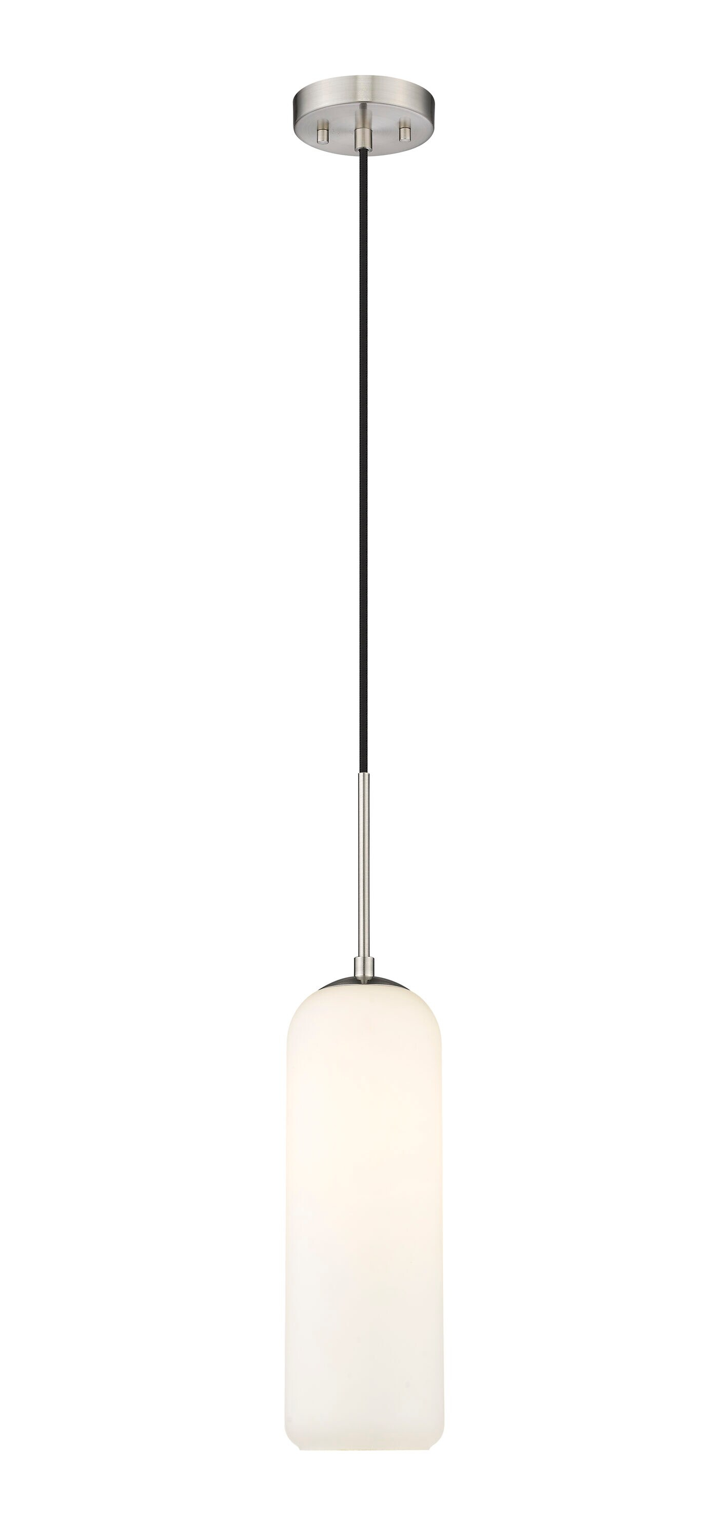 Monty 22" Brushed Nickel and Opal Glass Pendant Light