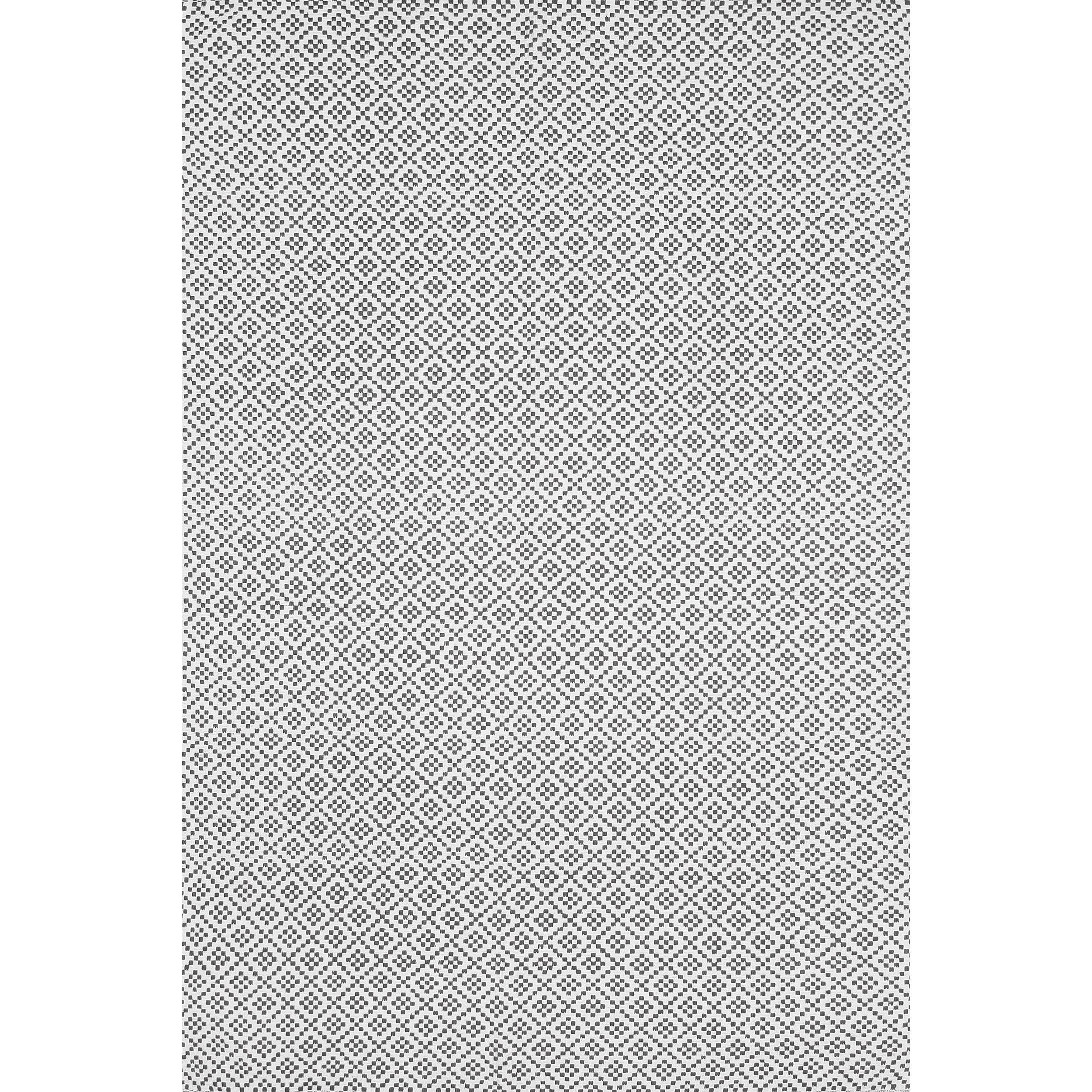Handmade Tufted Cotton Geometric Area Rug 8' x 10' - Gray