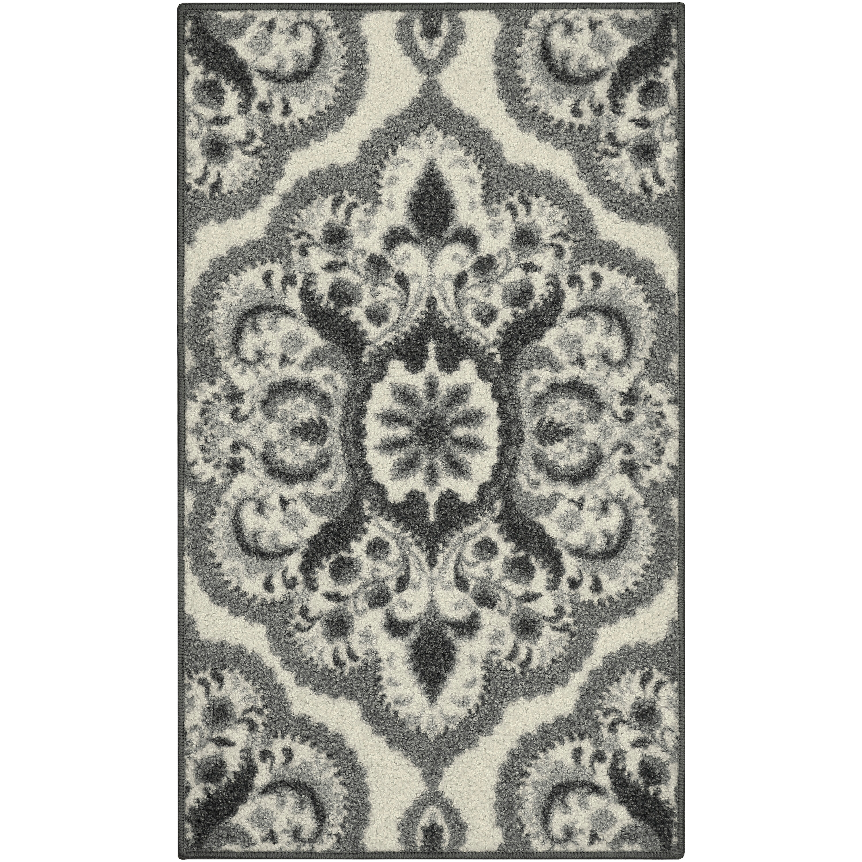 Maples Rugs Vivian Traditional Washable Entryway Accent Rug for Indoor, 1'8" x 2'10", Gray