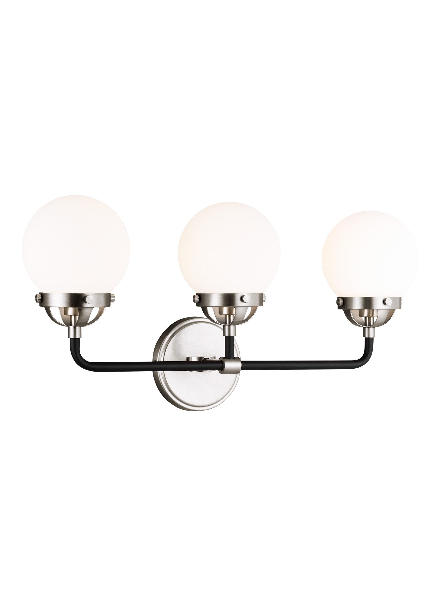 Generation Lighting Cafe 21.75-in 3 -Light Brushed Nickel Modern/contemporary Vanity light