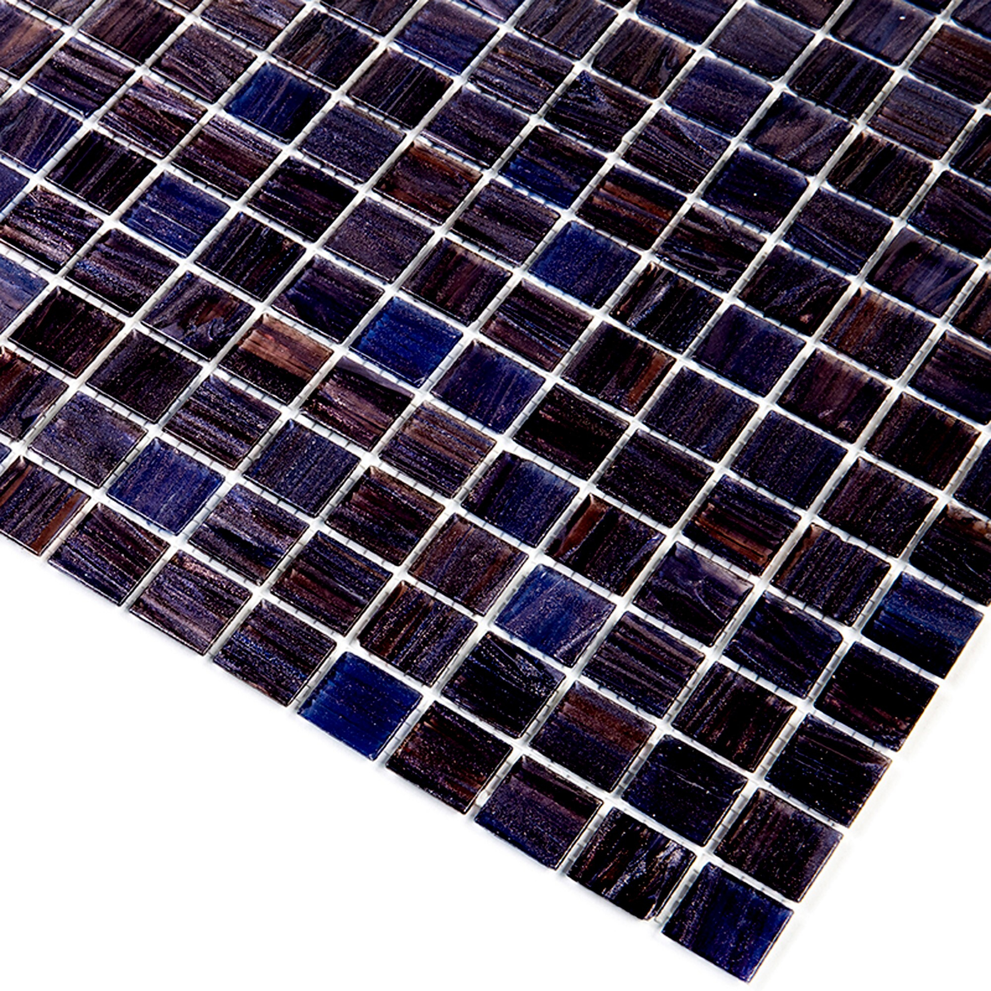 Celestial 12 in. x 12 in. Glossy Yale Blue Glass Mosaic Wall and Floor Tile (10 sq. ft./case) (10-pack)