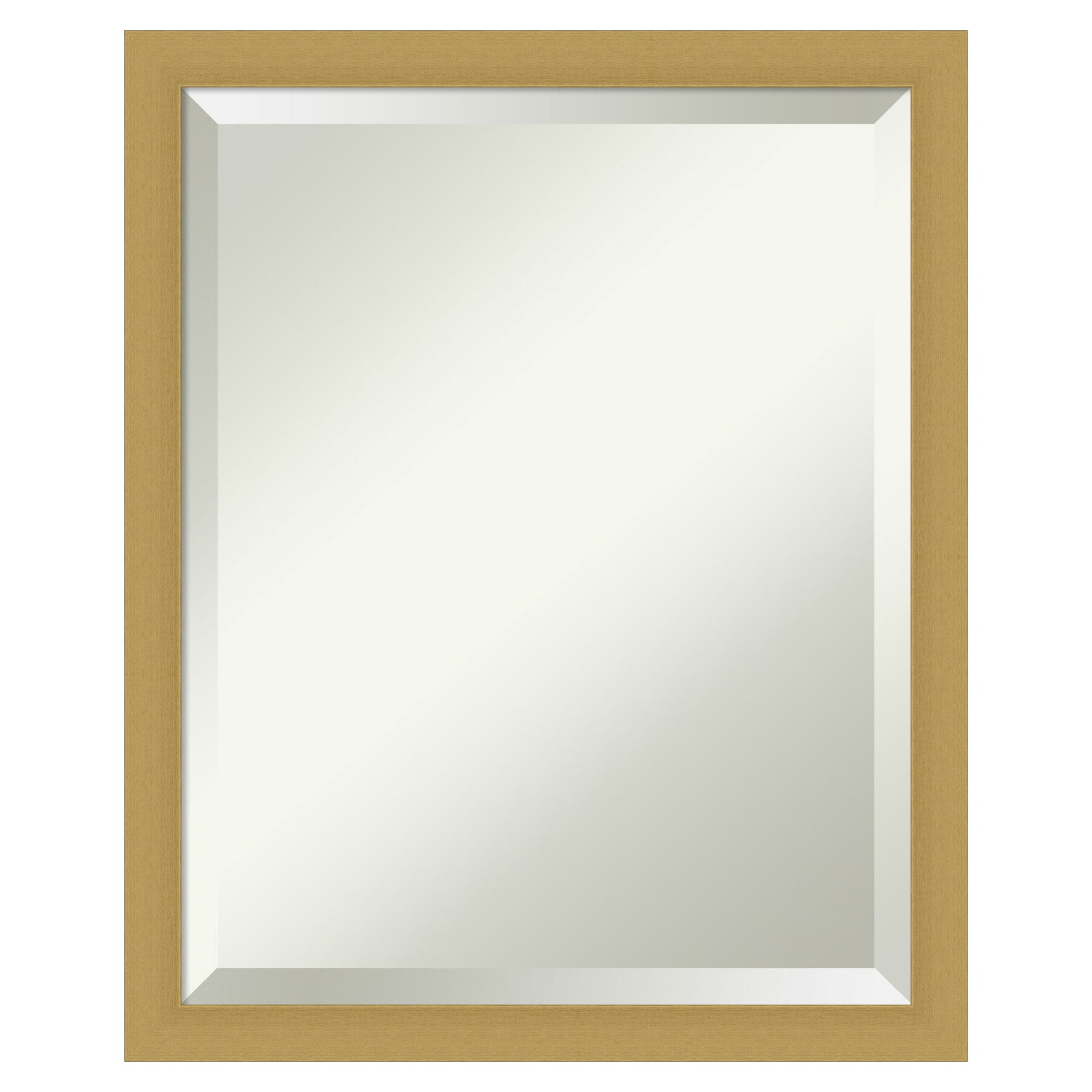Amanti Art Grace Brushed Gold Narrow Framed Wall Mirror - 18 x 22 in