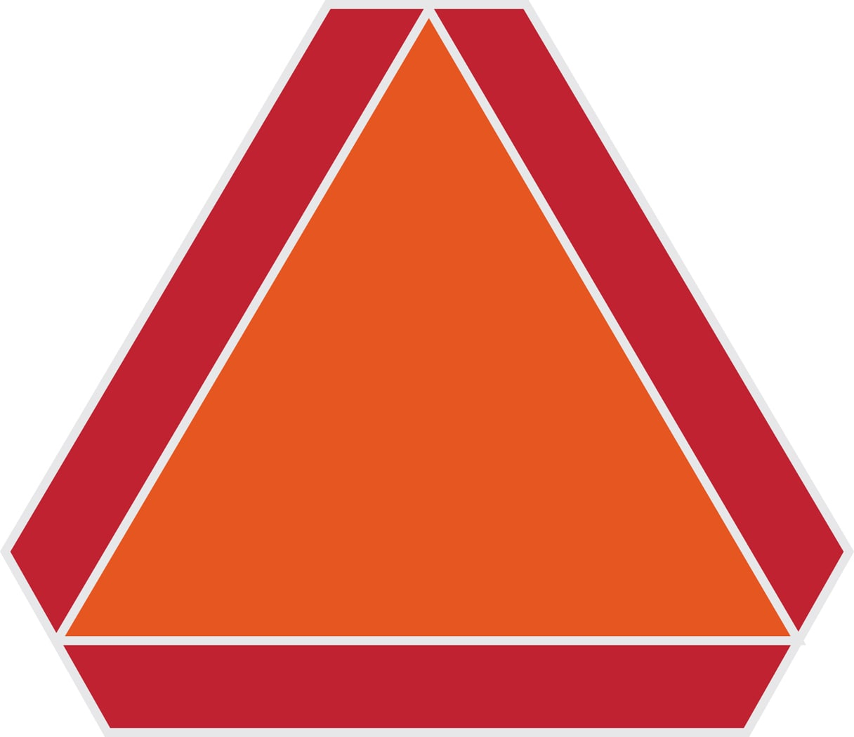 Hillman Group 840628 14 x 16 in. Orange Aluminum Slow-Moving Vehicle Sign  pack of 6