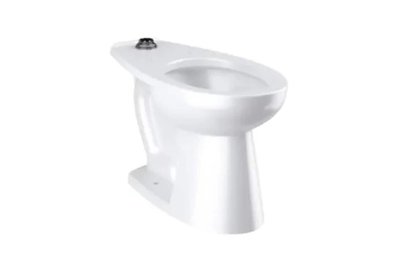 White Elongated ADA Compliant Floor Mounted Toilet