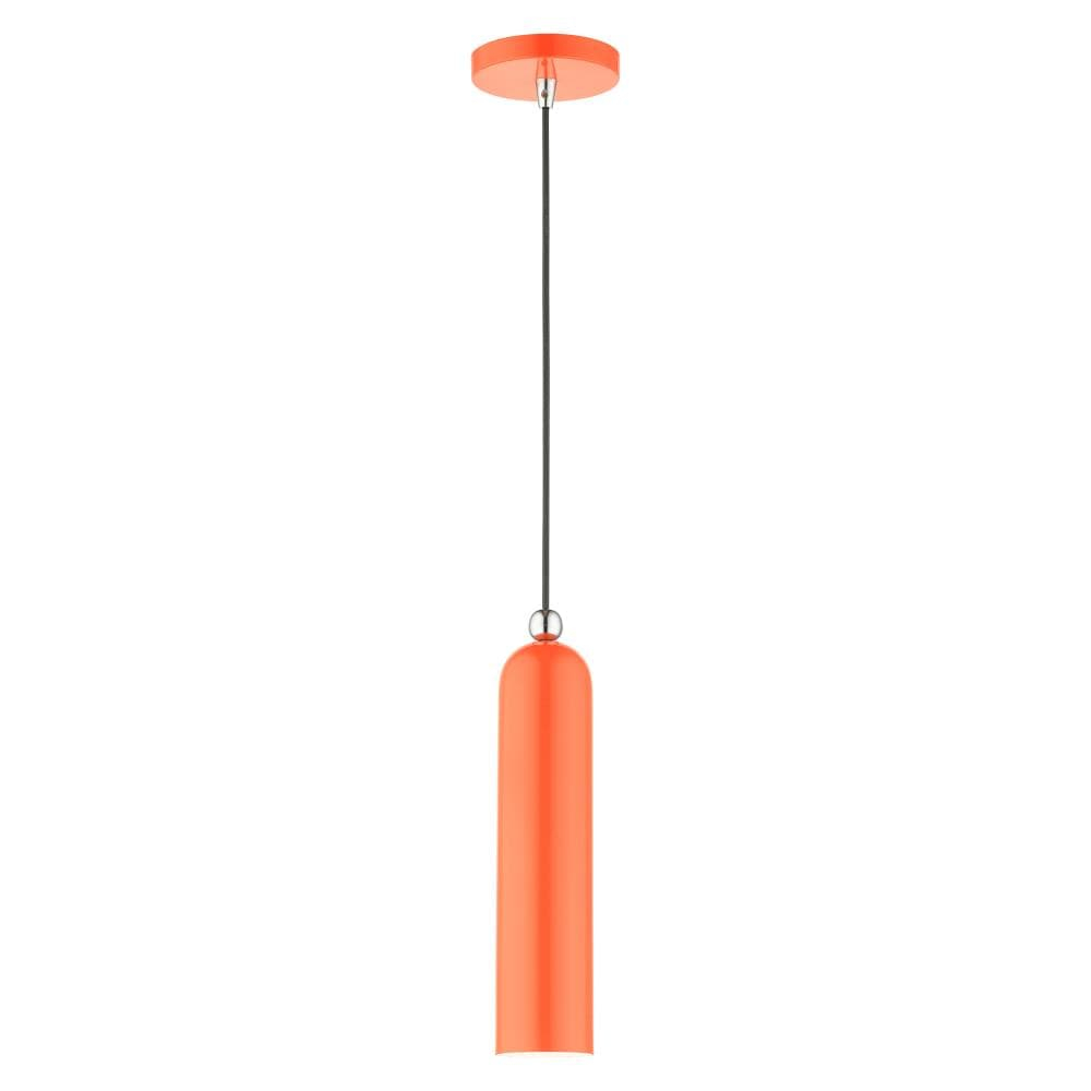 Livex Lighting Ardmore 1 - Light Pendant in  Shiny Orange