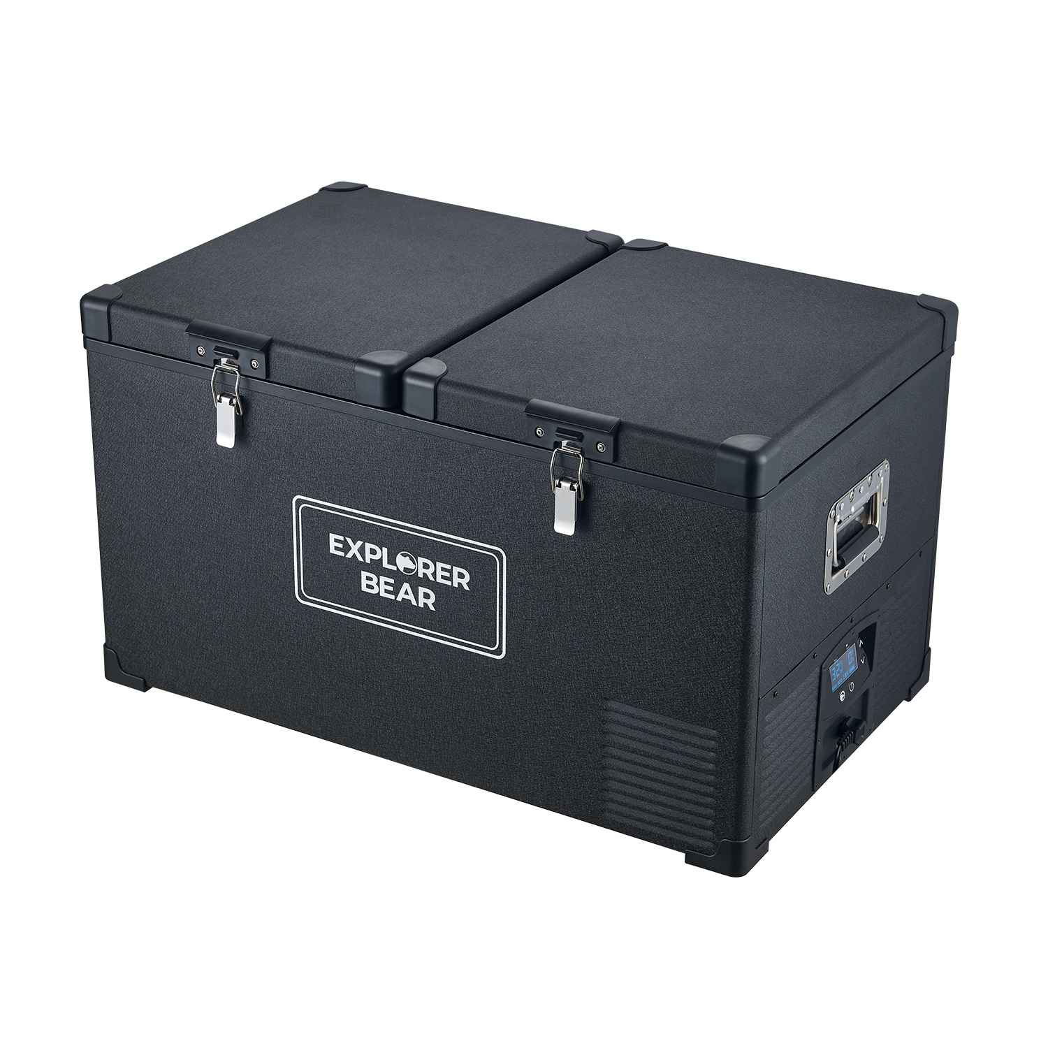 Explorer Bear EX75DB/75DW 79.3QT/75L 12/24V Portable Dual Zone Electric Cooler - Black