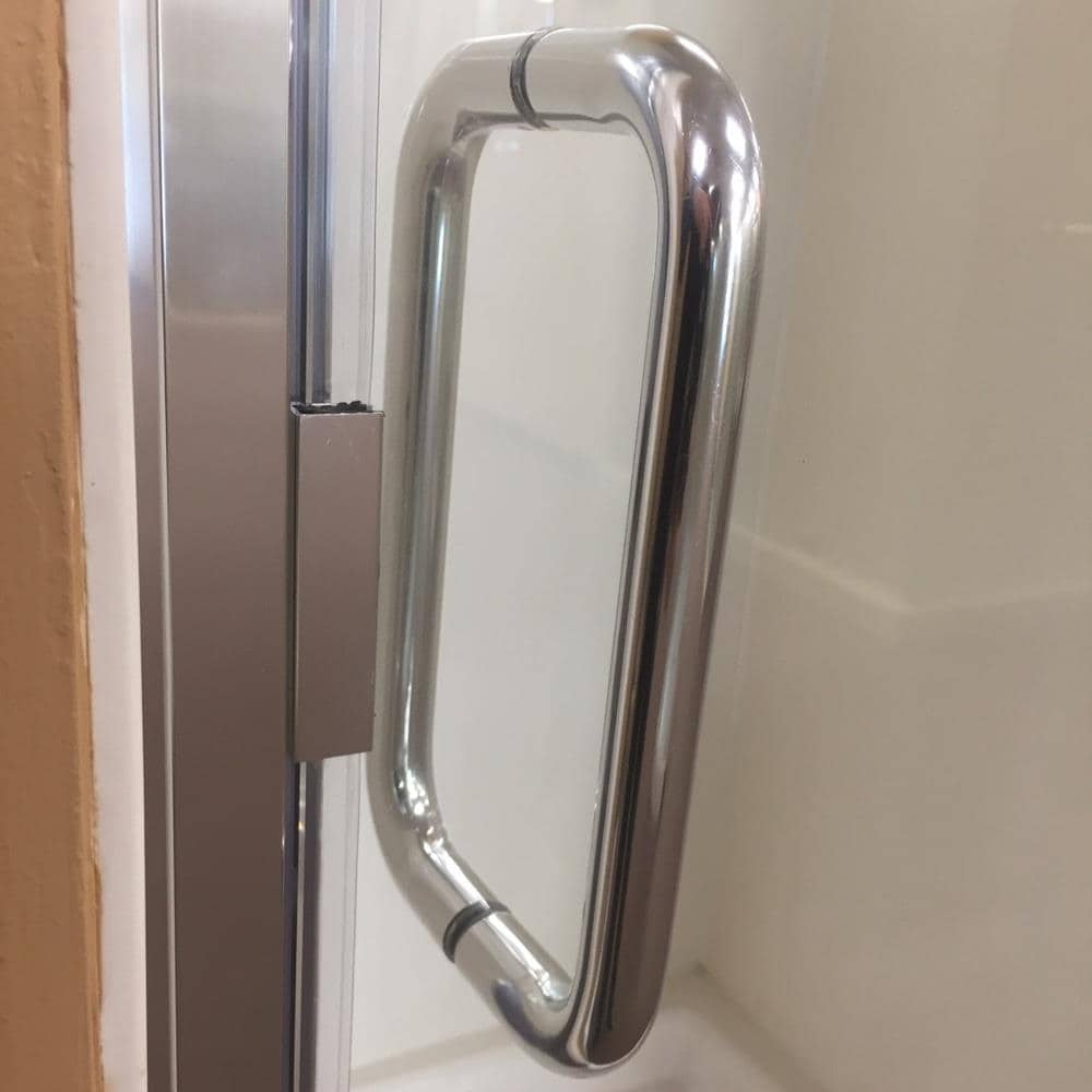 Mini Hinge Oil-Rubbed Bronze Semi-Frameless Hinged Shower Door