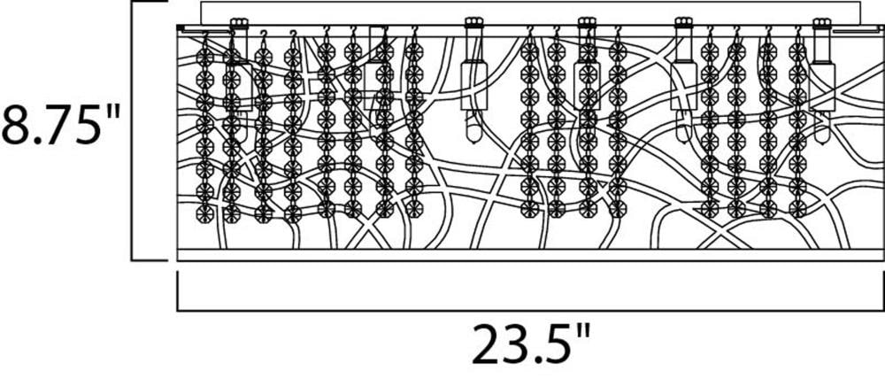 ET2 Lighting - Inca-9 Light Flush Mount in Contemporary style-23.5 Inches wide