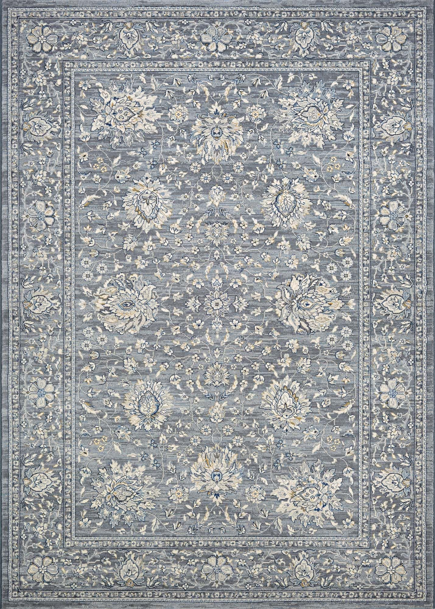 Couristan 71415656053076T 5 ft. 3 in. x 7 ft. 6 in. Sultan Treasures Persian Isfahn Rug, Slate