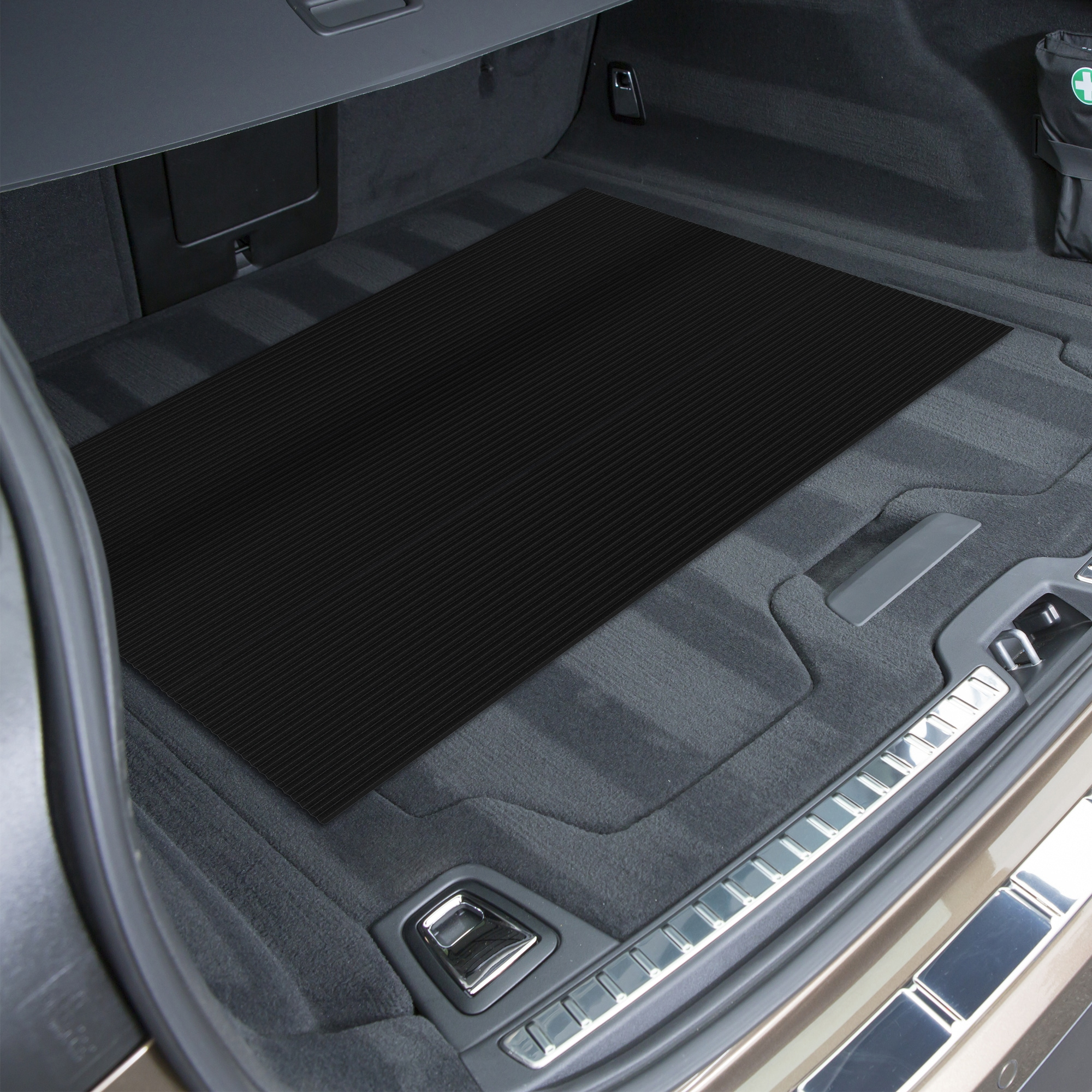 Black 36 in. x 10 ft. Vinyl V-Groove Commercial Grade Matting