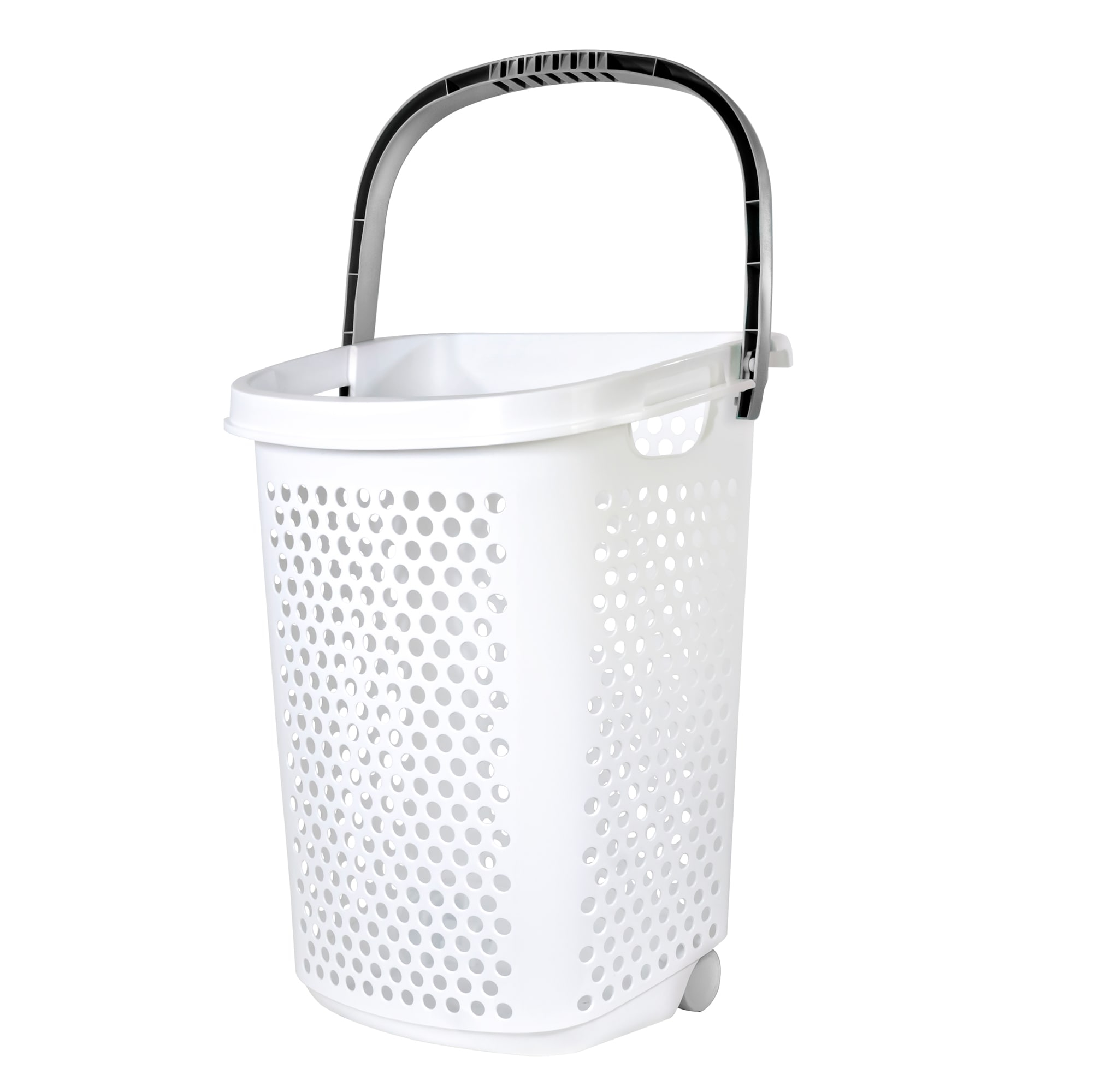 Style Selections 2-Bushel White Plastic Laundry Hamper