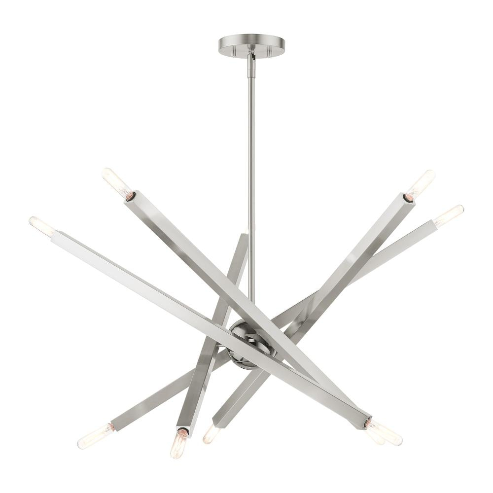 Livex Lighting Moco 10 - Light Chandelier in  Brushed Nickel