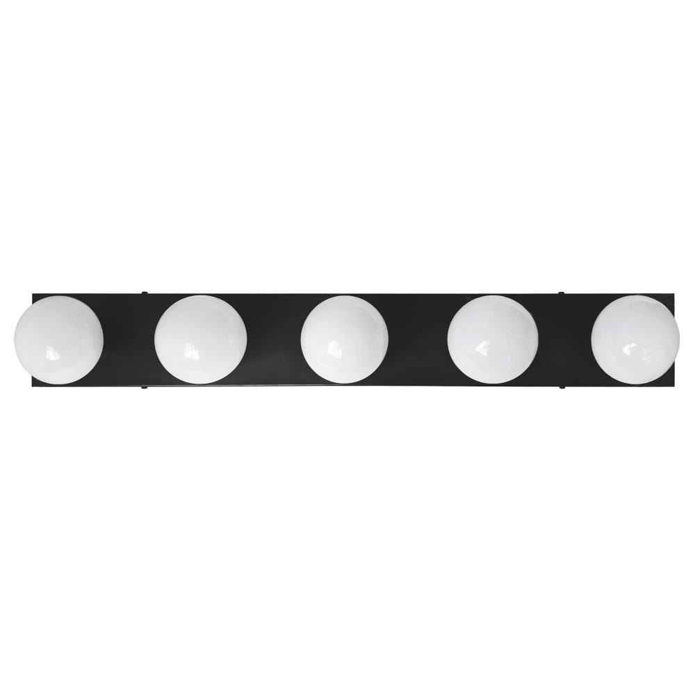Design House 588582-BLK 5-Light Vanity Strip Light Contemporary Dimmable for Bathroom, Bedroom, Makeup Vanity, Matte Black