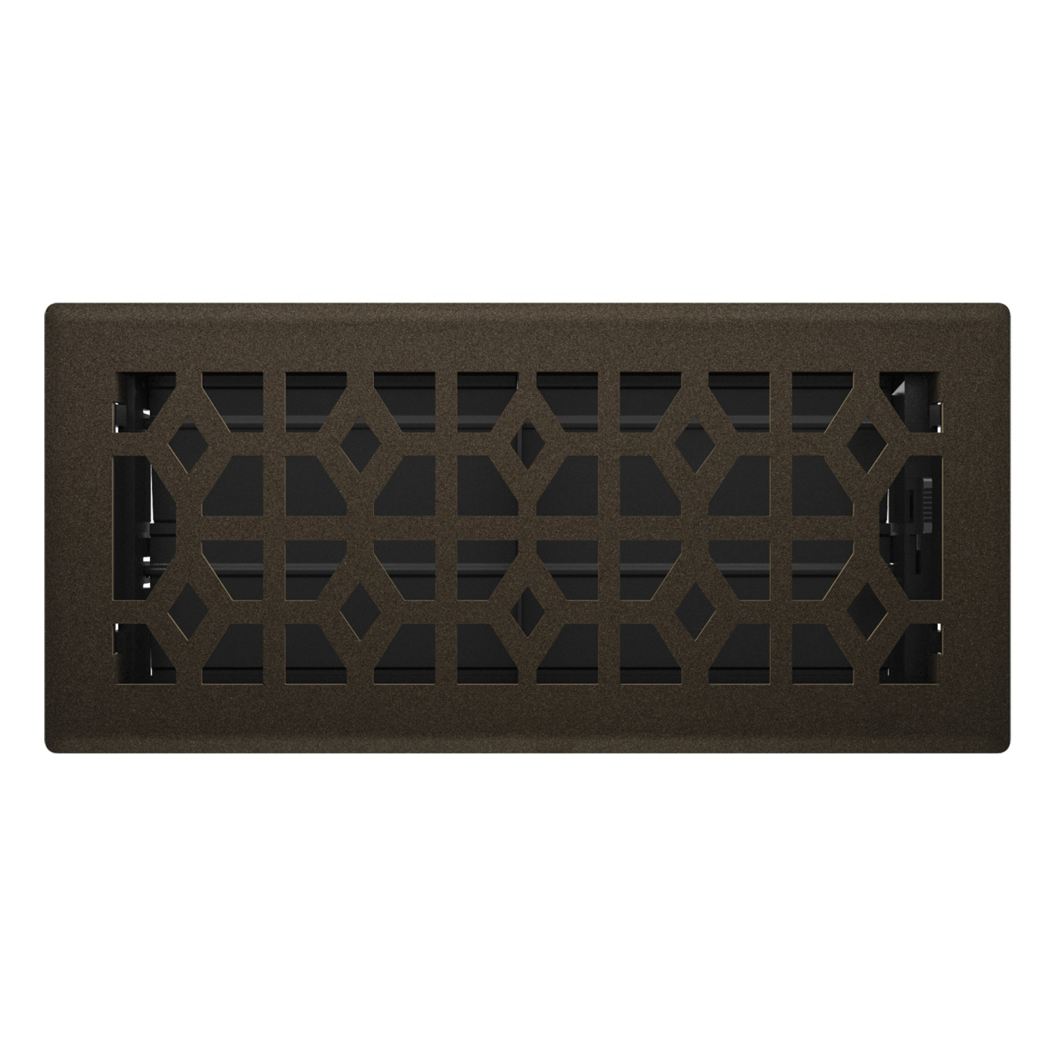 4in x 10in Templar Style Bronze Age Metal Heating and Cooling Air Floor Register (5 PACK) - Overall 5 1/4" x 11 1/4"