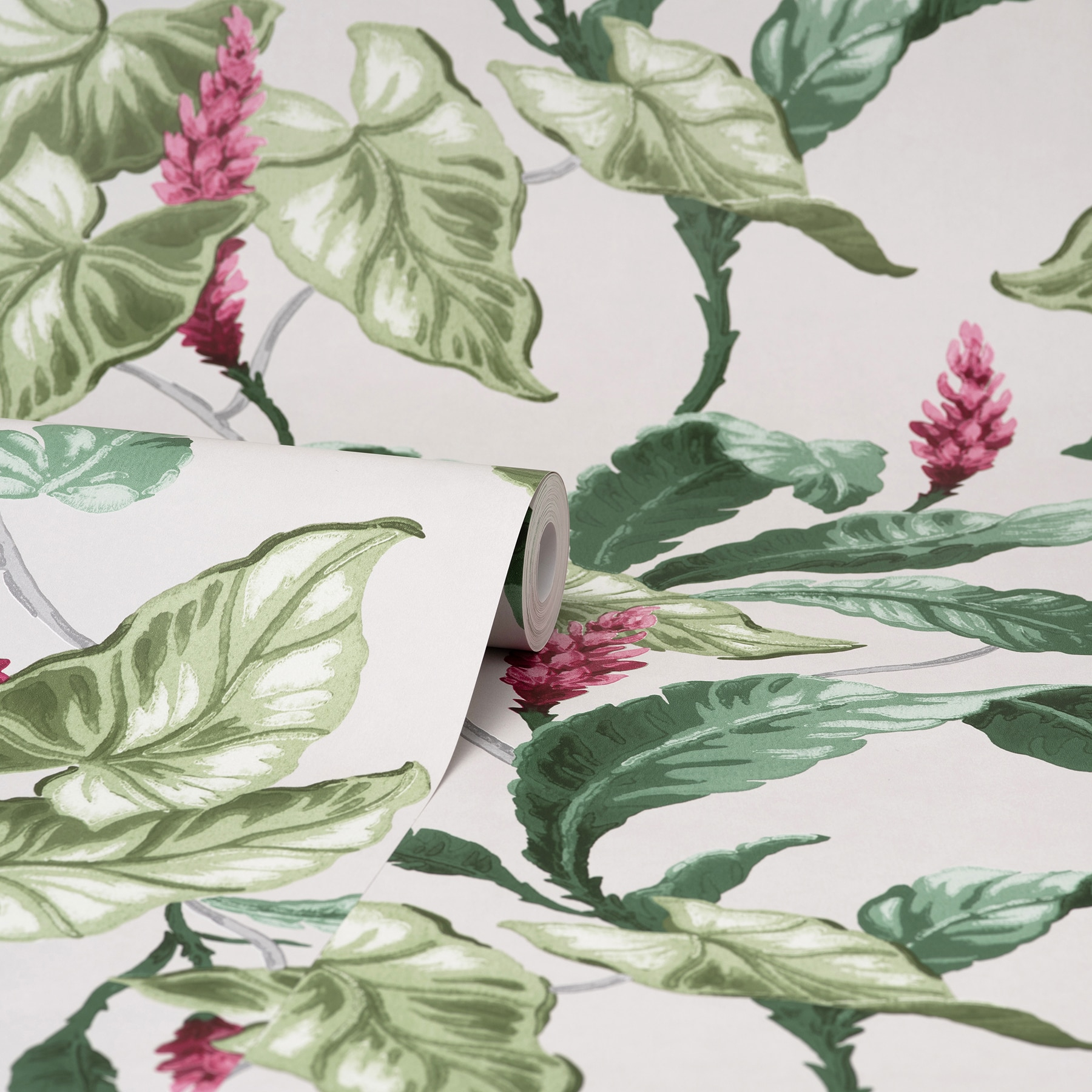 Brewster Home Fashions Meridian Parade Green Tropical Leaves Wallpaper