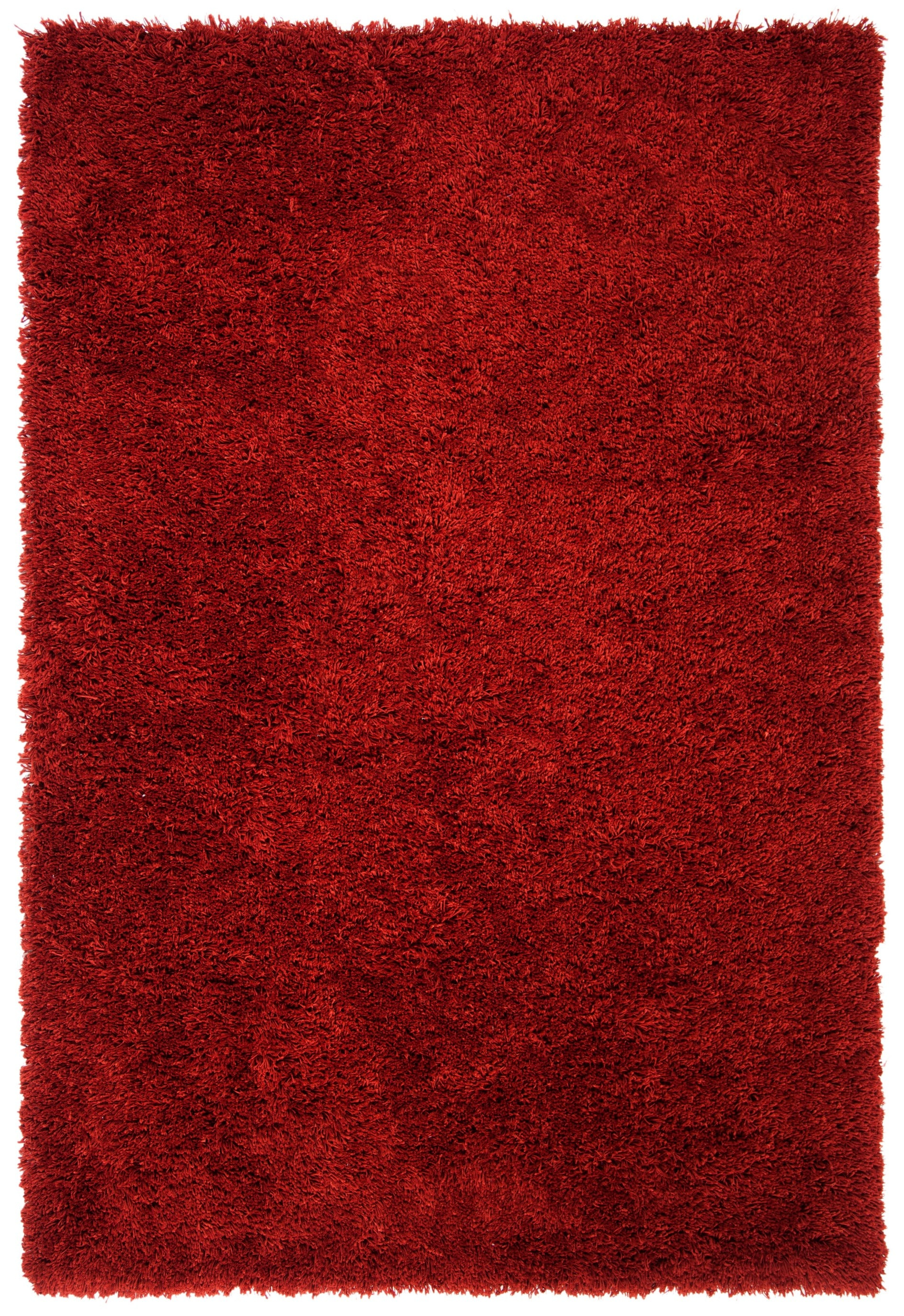 SAFAVIEH August Sophia Solid Shag Area Rug, Red, 9' x 12'
