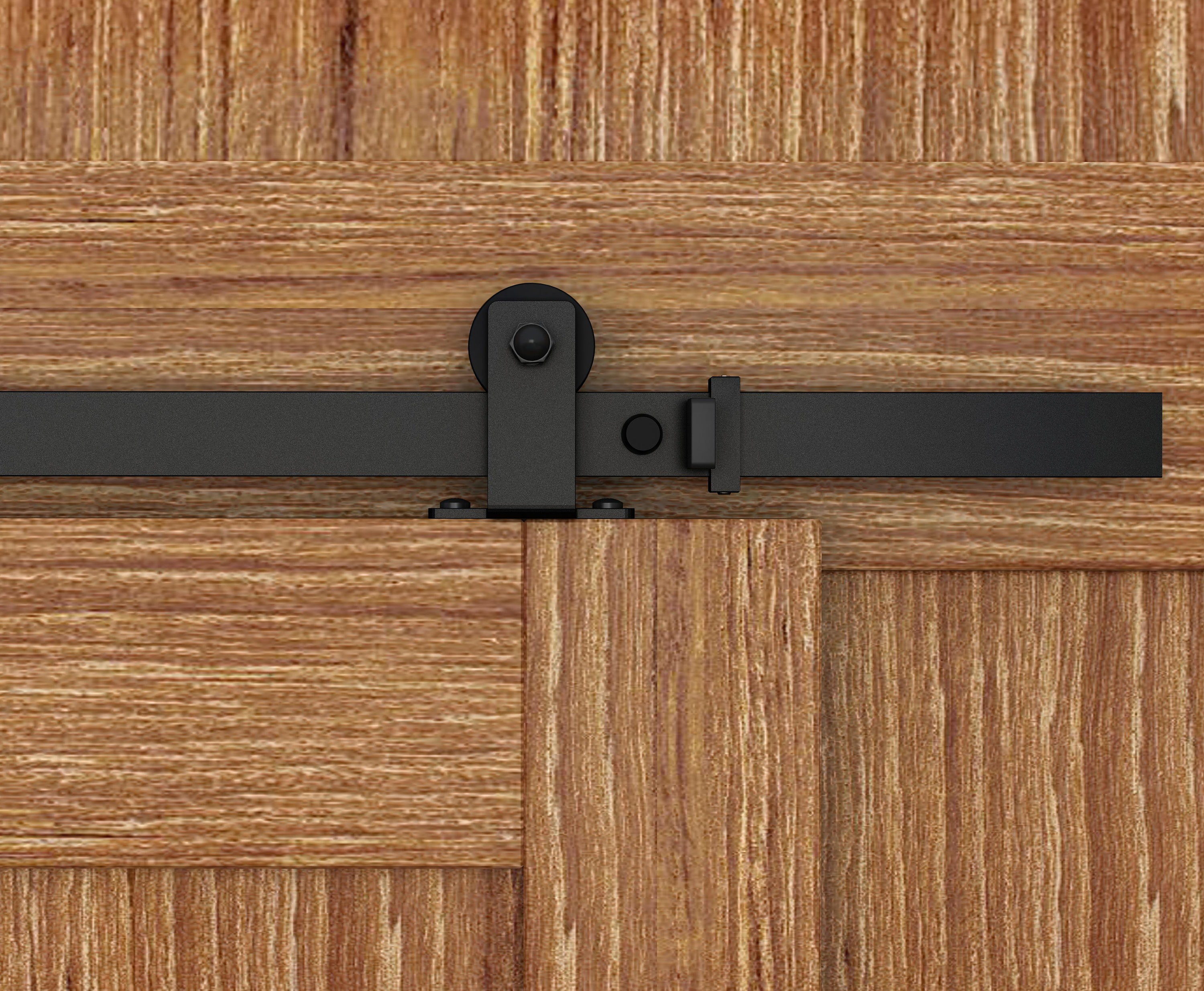Matte Black 60-in Single Barn Door Hardware Kit