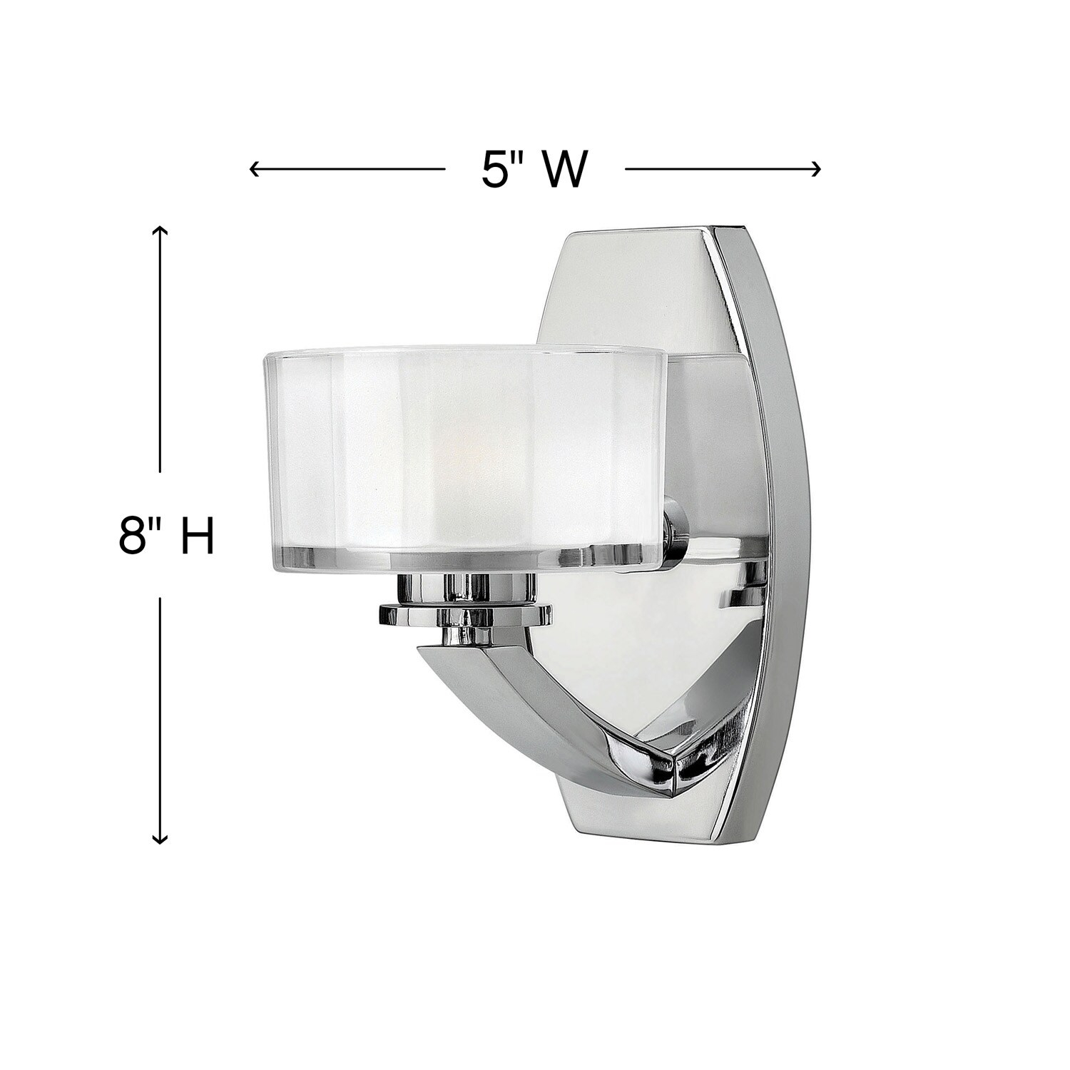 Chrome 1-Light Dimmable Outdoor Wall Sconce with Clear Glass