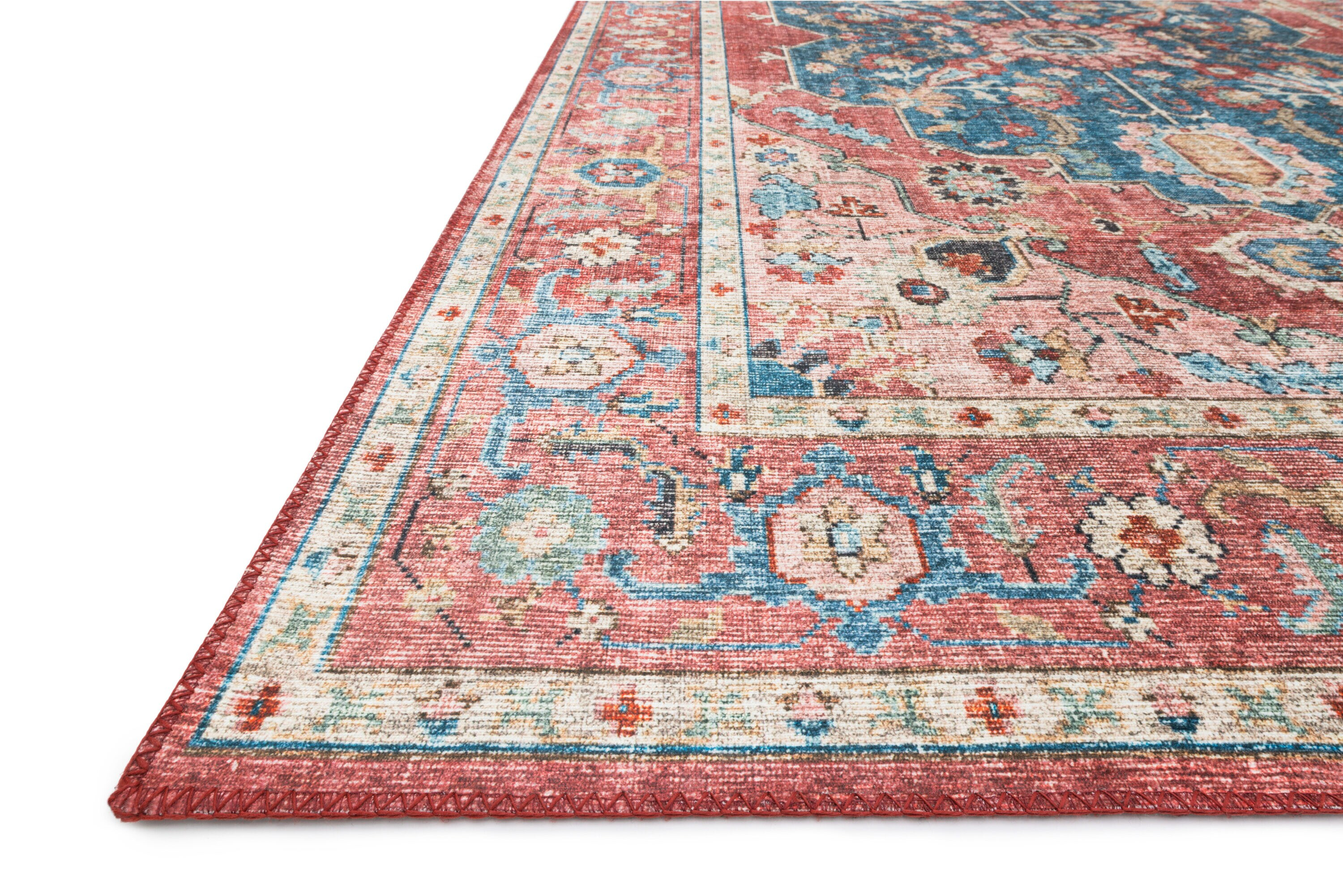Loloi II Skye Oriental Brick / Ocean Area Rug