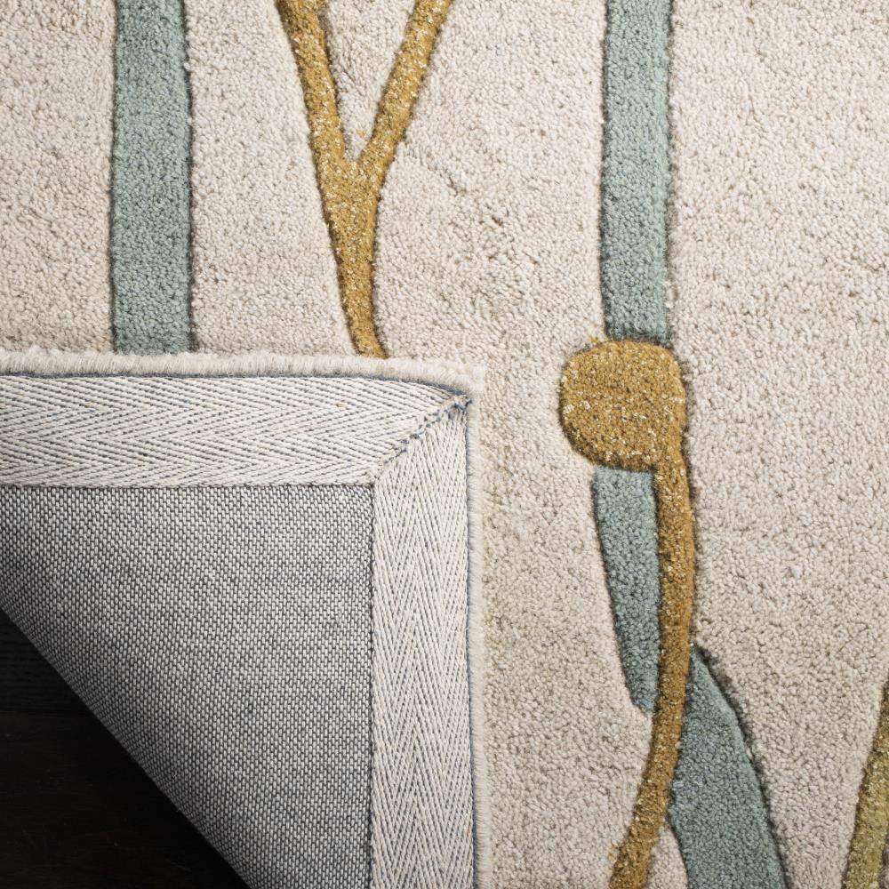 Safavieh Soho Ubax 5 x 8 (ft) Tufted Wool Beige/Multi Rectangular Indoor Floral/Botanical Farmhouse/Cottage Area rug