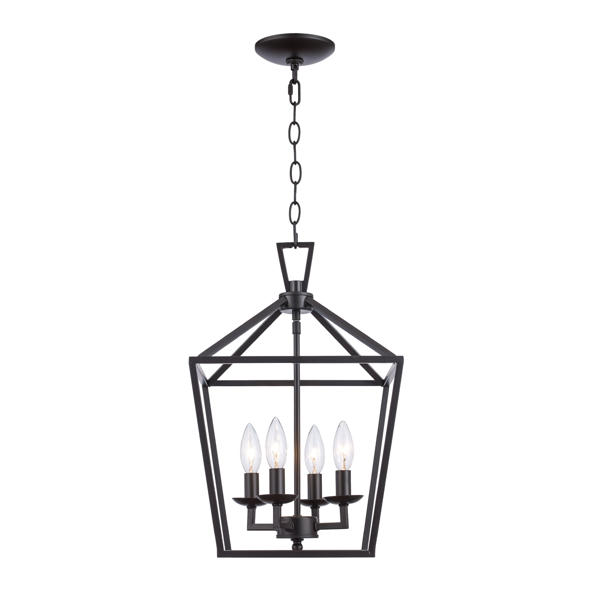 Lacey Industrial Cage 4-Light Pendant in Oil Rubbed Bronze