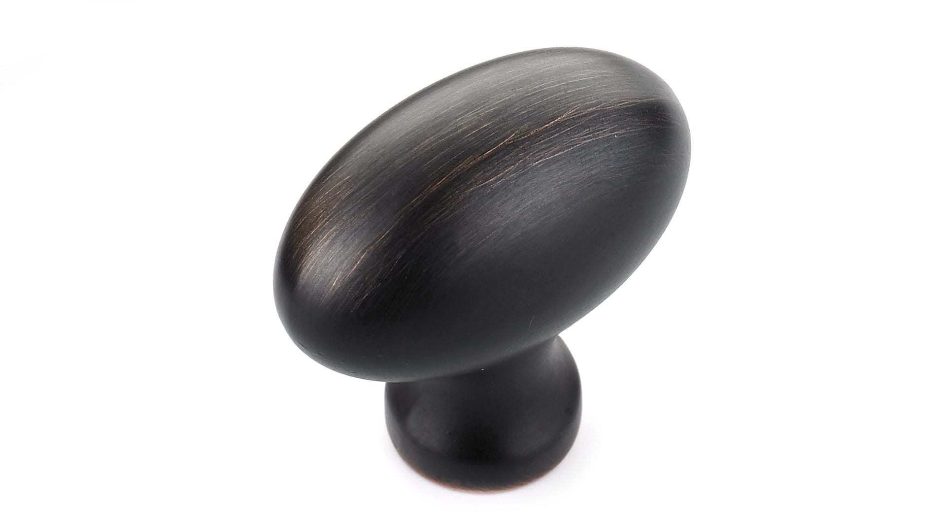 Richelieu Hardware BP444340BORB Olinville Collection 1 9/16-inch (40 mm) x 7/8-inch (22 mm) Brushed Oil-Rubbed Bronze Traditional Cabinet and Drawer Oval Knob for Kitchen, Bathroom, and Furniture