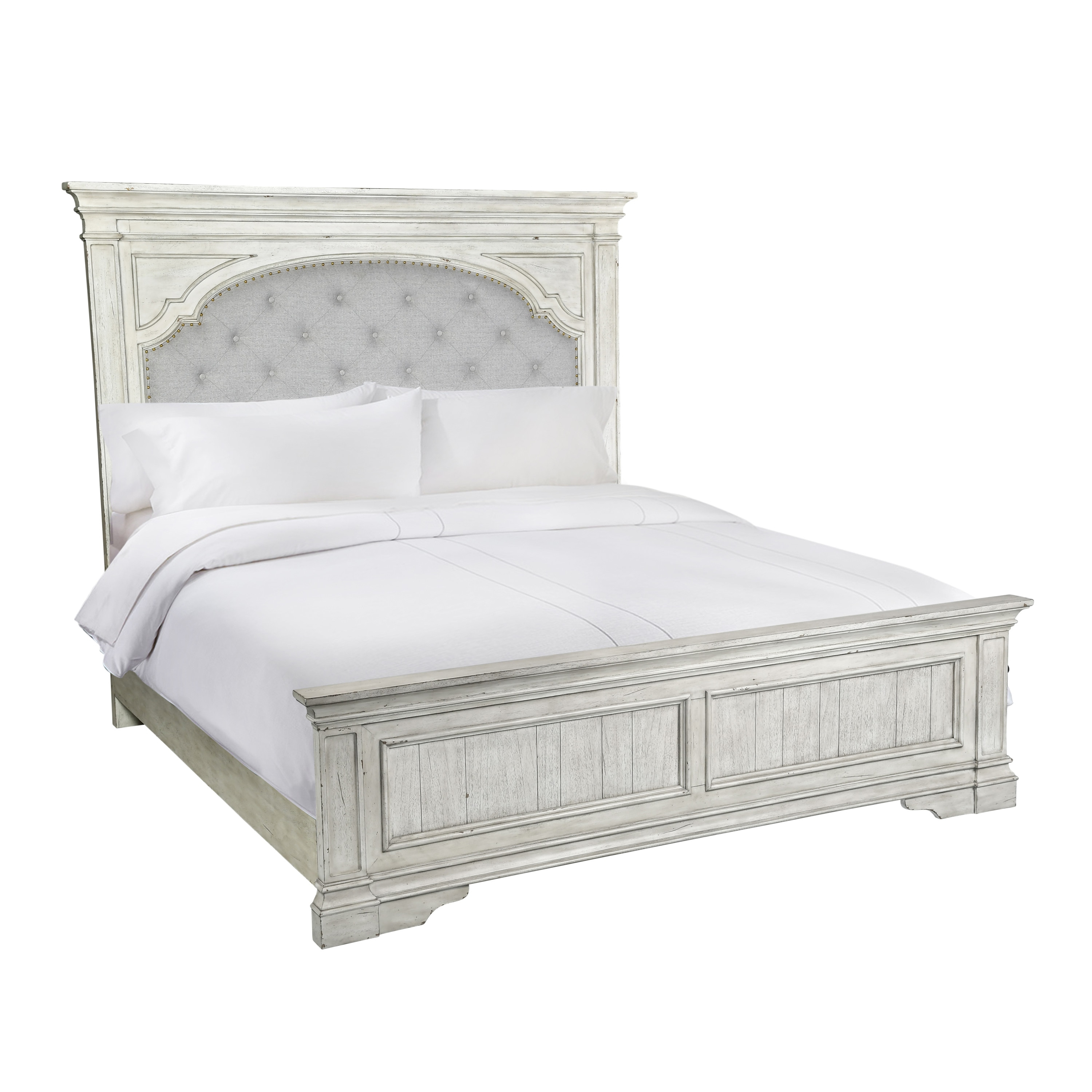 Steve Silver Highland Park King Bed - Rustic Ivory