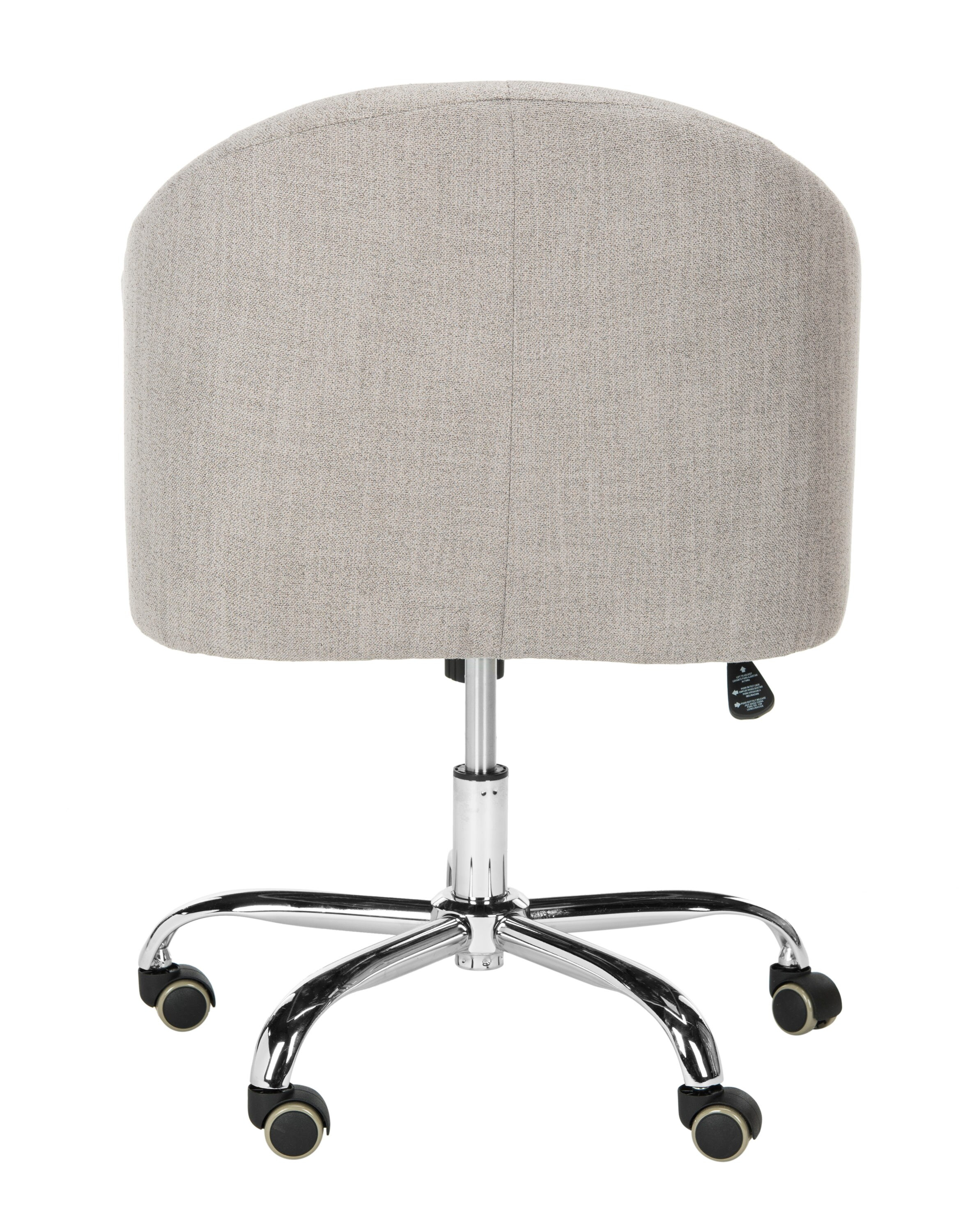 SAFAVIEH Amy Tufted Chrome Leg Swivel Office Chair, Grey