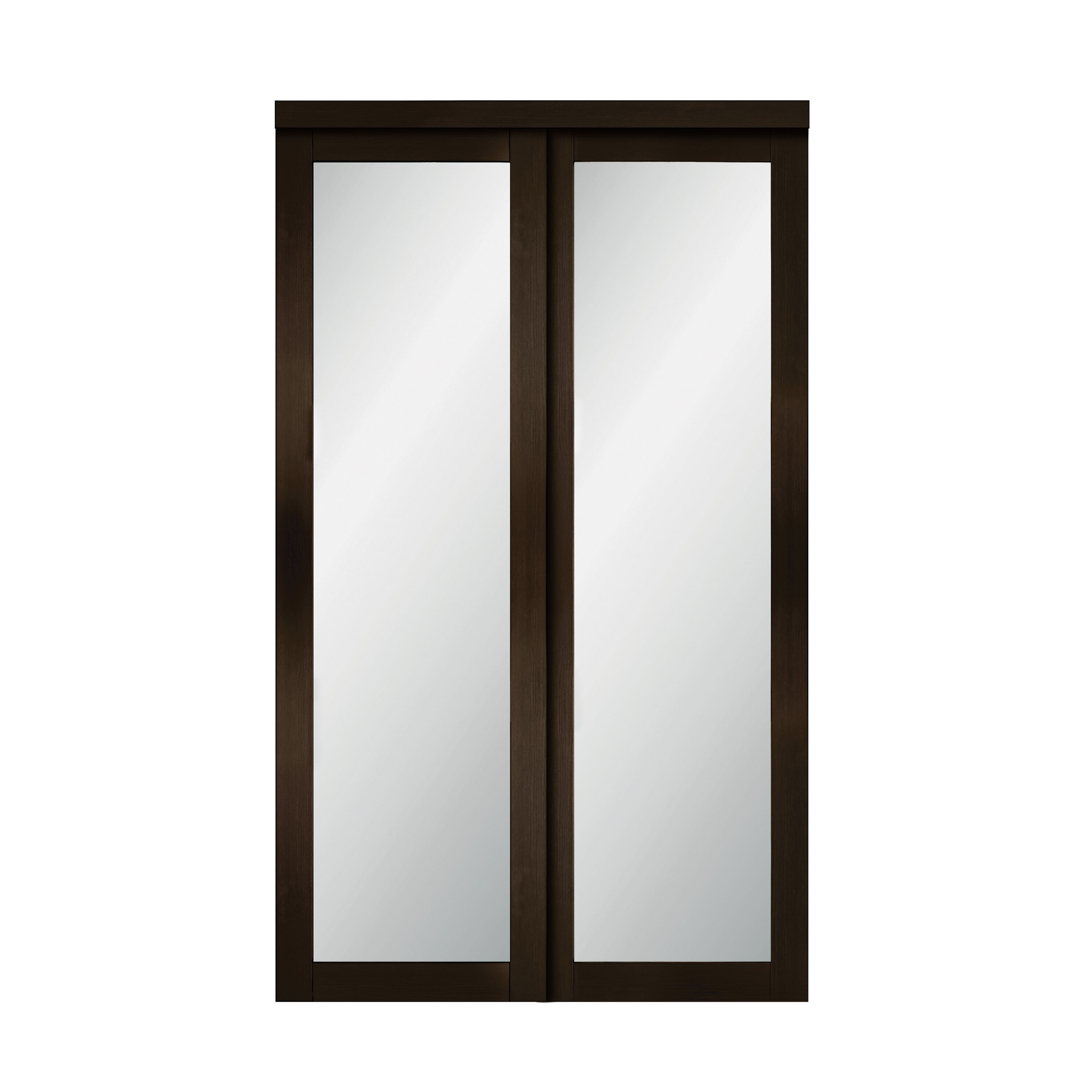 Renin 60'' x 80.5'' Semi-Solid Paneled Low-Gloss Sliding Closet Doors