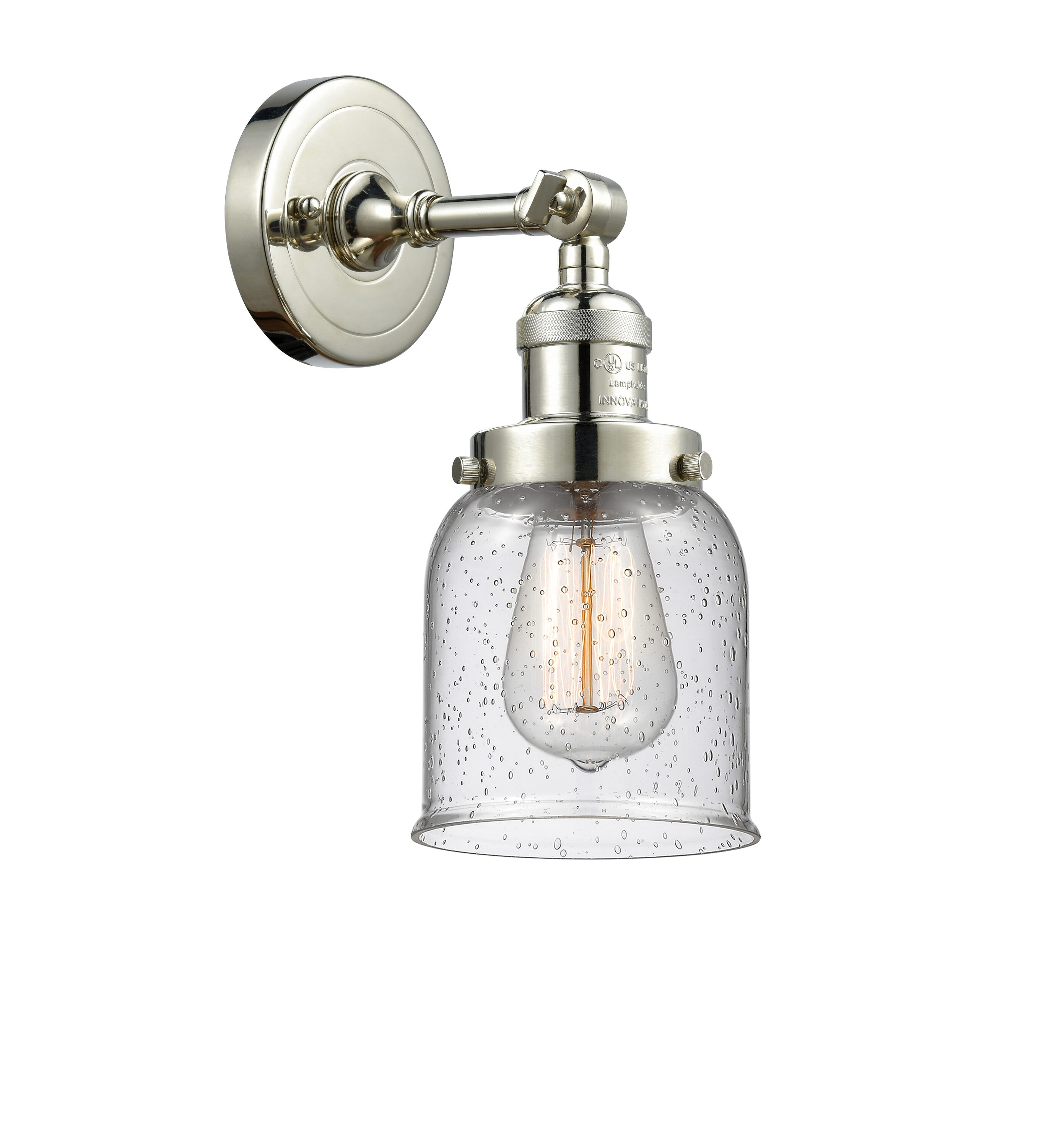Innovations Lighting Bell 1 - Light Sconce in  Polished Nickel