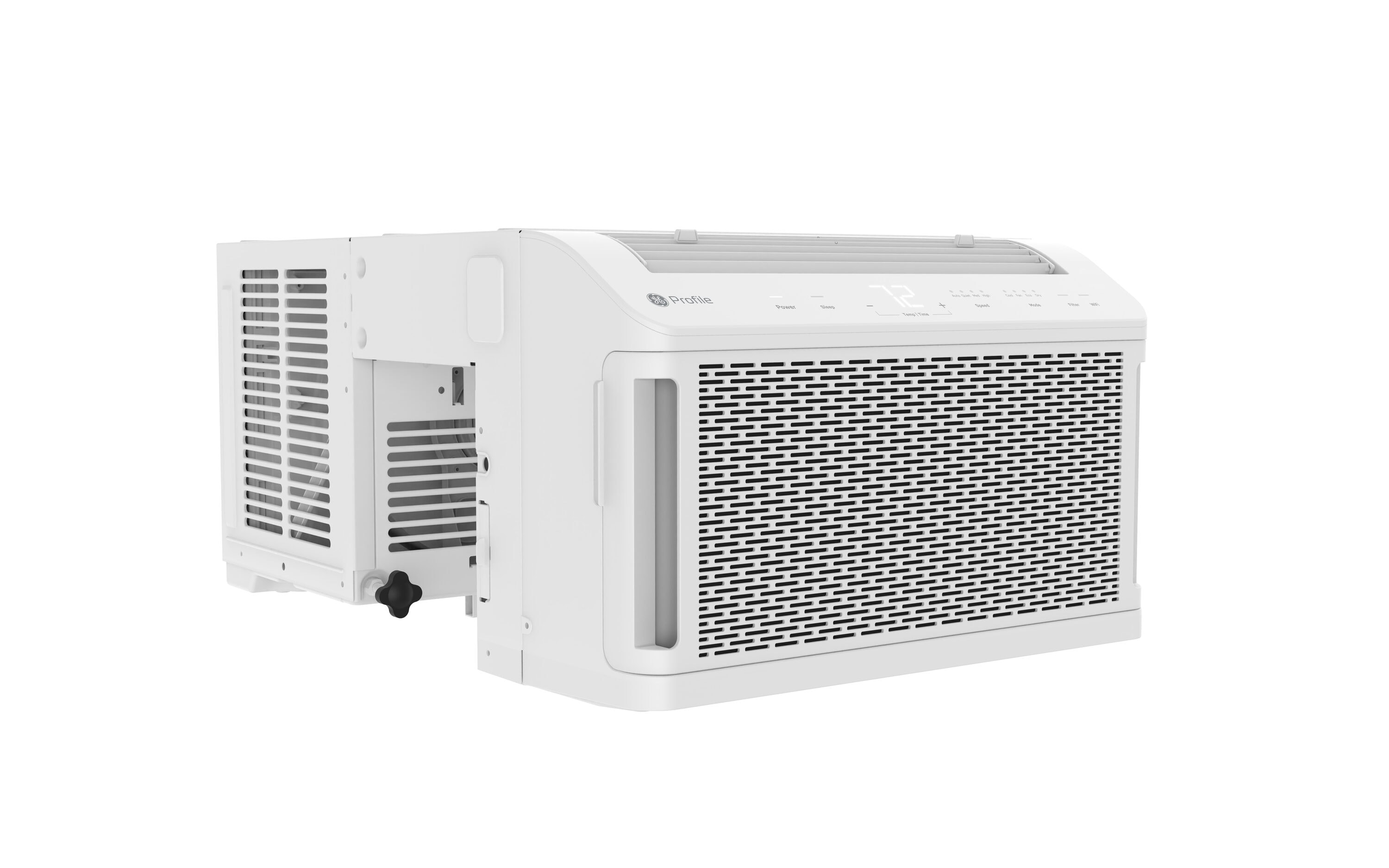 GE Profile ClearView 8300 BTU Smart Window Air Conditioner with Built-In Wi-Fi and Ultra-Quiet Operation for Medium Rooms (White)