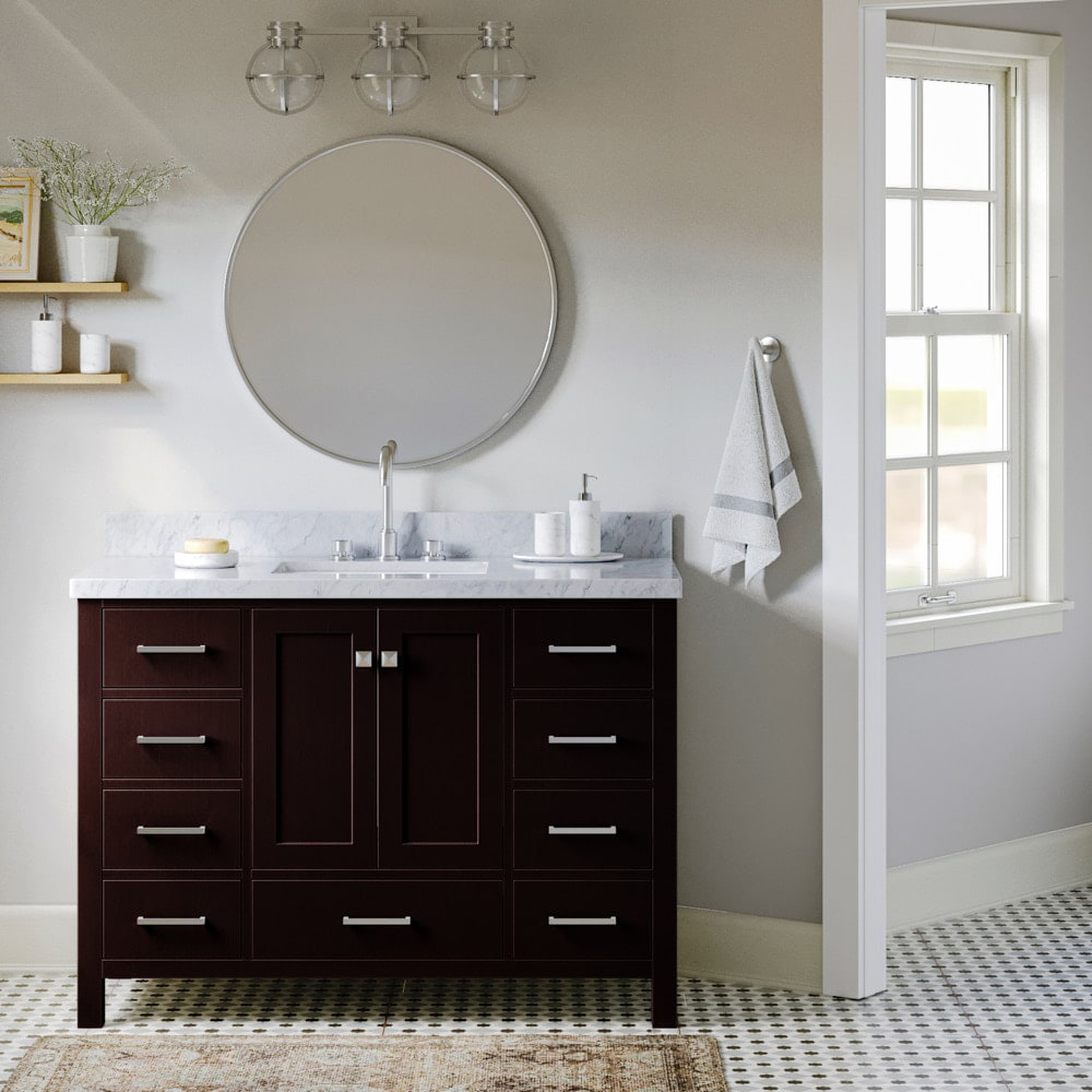 Ariel A049s-Bc Cambridge 48" Single Free Standing Vanity Cabinet Only - Brown