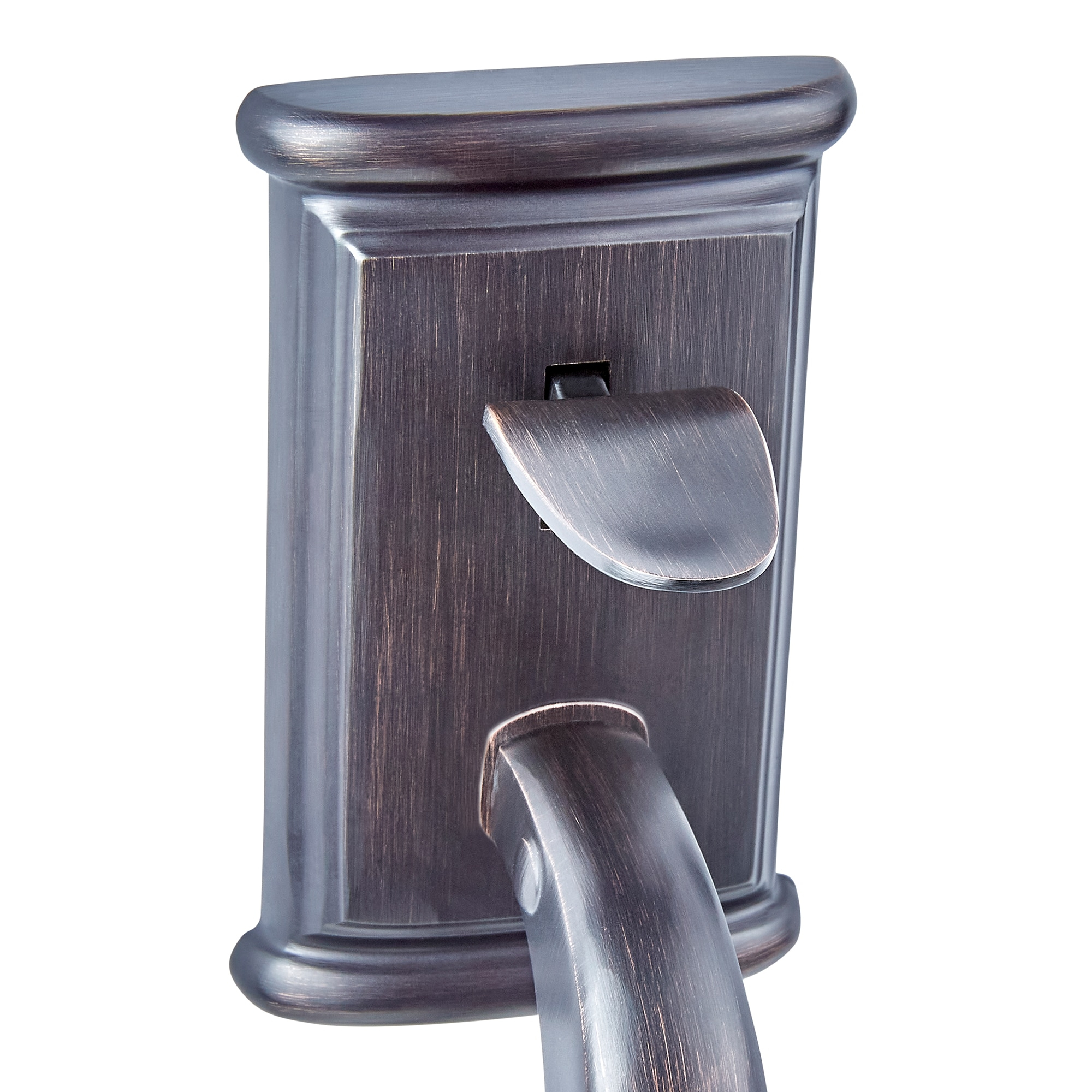 Kwikset Signature Series Ashfield Venetian Bronze Single-Cylinder Deadbolt Keyed entry door handleset with Ashfield Lever and SmartKey