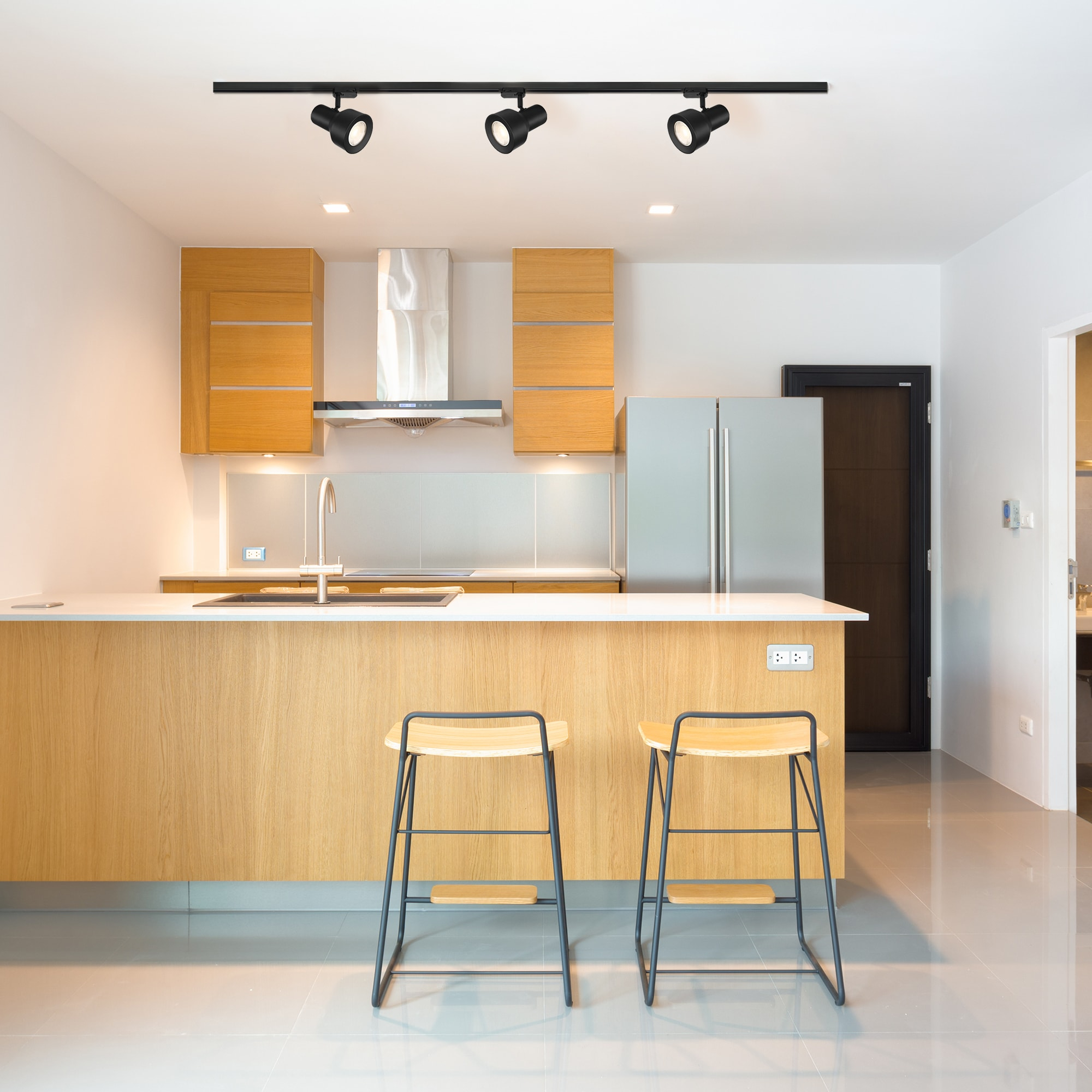 Envirolite Matte Black LED Step Head Track Light