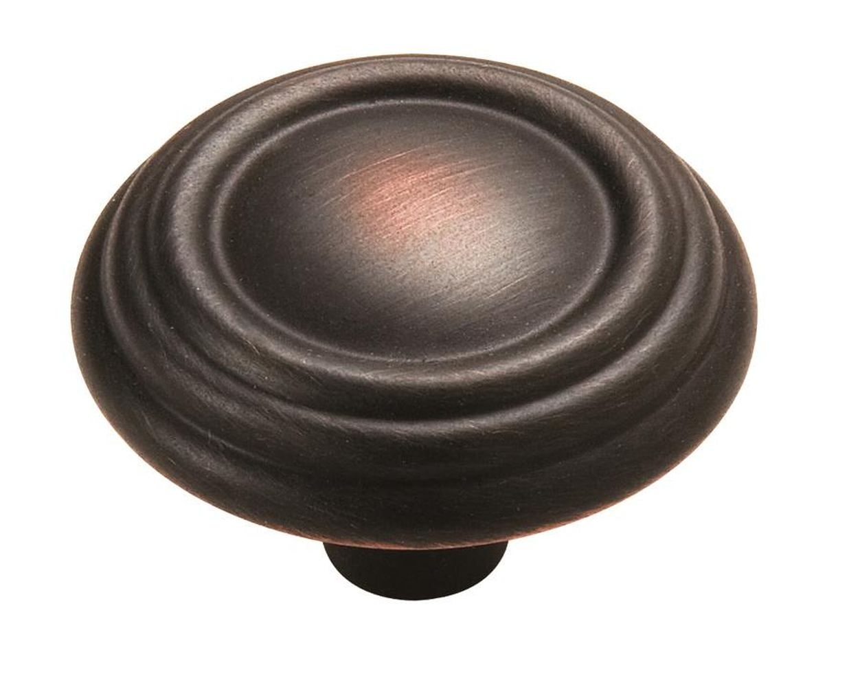 Oil Rubbed Bronze Round Traditional Cabinet Knob with Mounting Hardware